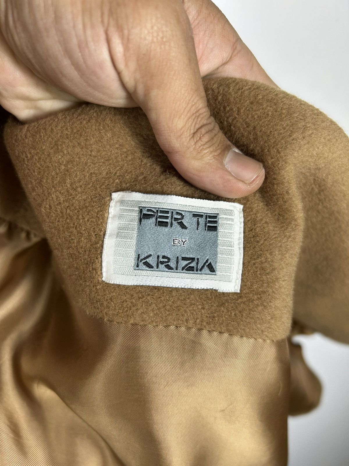 Designer × Krizia × Vintage ⚡️Vintage Perte By Krizia Cashmere Button Long Coat Jacket Size M / US 6-8 / IT 42-44 - 9 Thumbnail