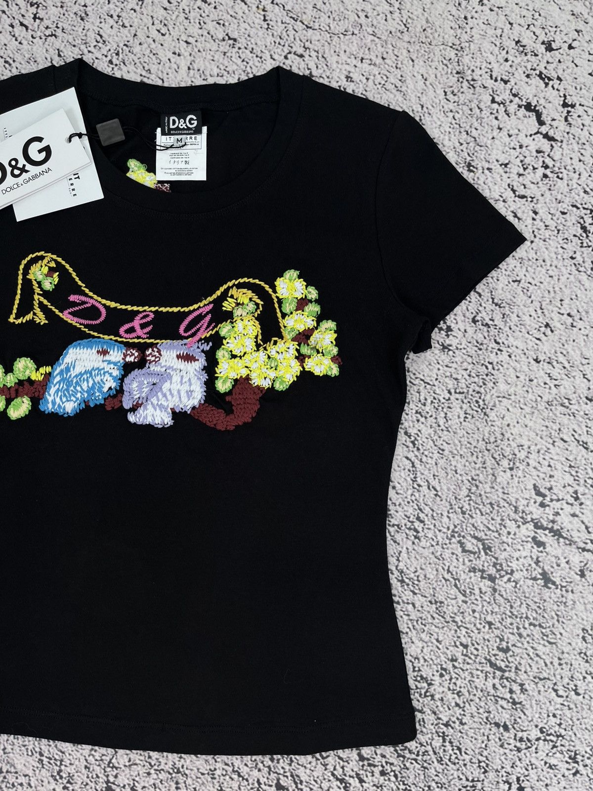 Dolce & Gabbana NWT Dolce&Gabbana Amazing Embroidered Floral Logo TShirt Size M / US 6-8 / IT 42-44 - 3 Thumbnail