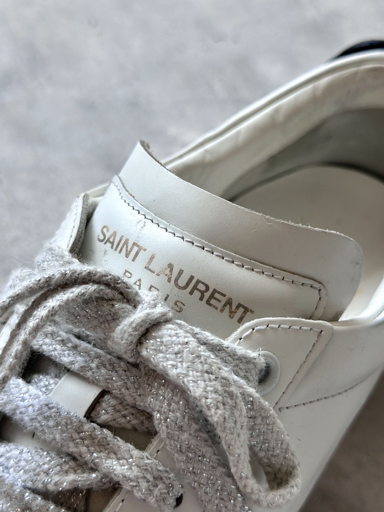 Saint Laurent Paris HEDI SLIMANE | SL/01 “LIPS” COURT CLASSIC SIGNATURE LOW TOP Size US 5.5 / EU 38 - 14 Thumbnail