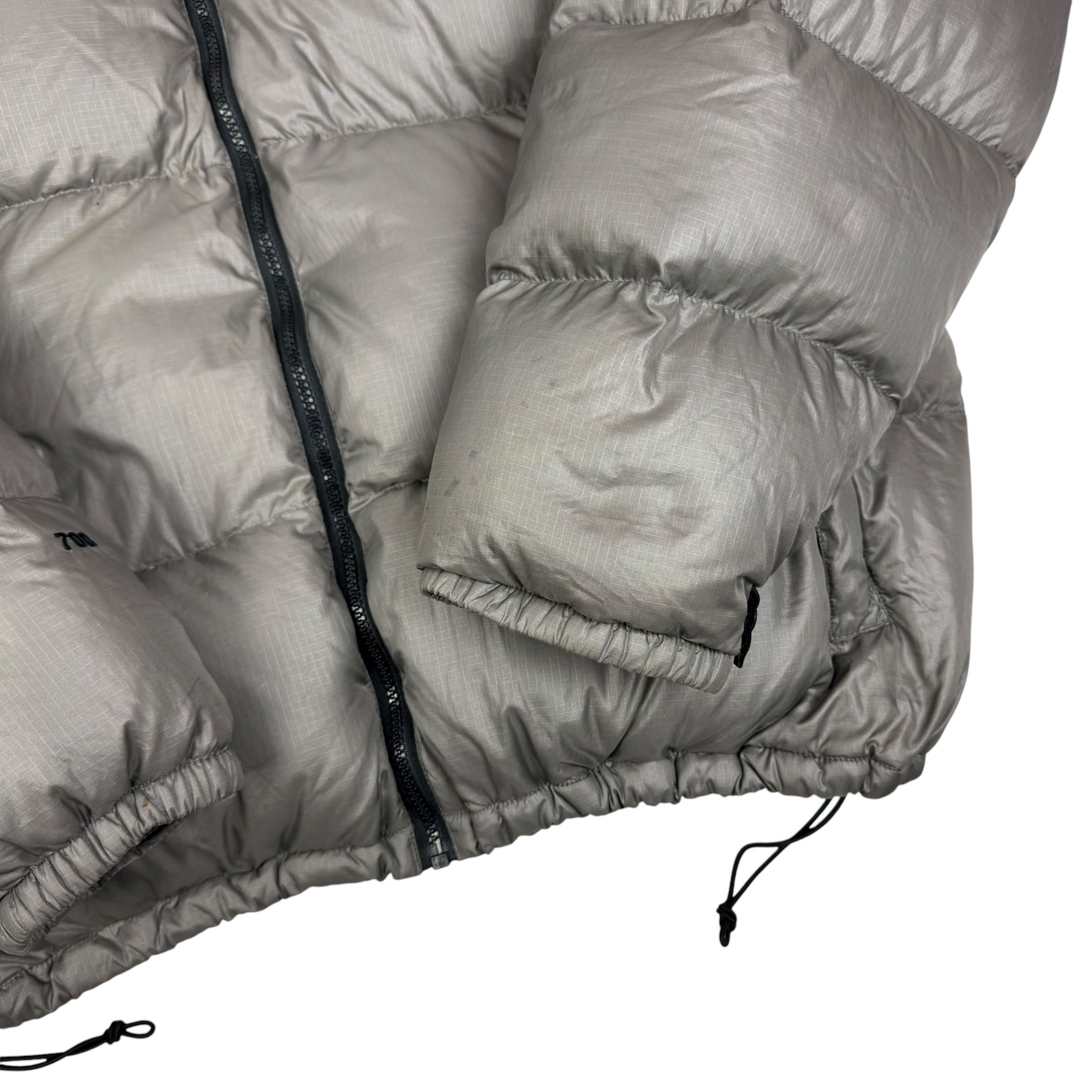 The North Face The North Face 700 Men Gray Black Full Zip Nuptse Jacket 2XL Size US XXL / EU 58 / 5 - 11 Thumbnail