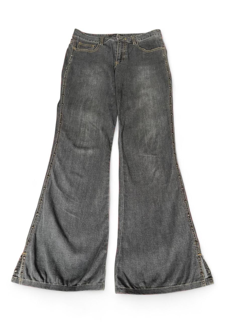 Tornado Mart Flare Jeans Oririn sideline faded black bootcut wideleg Size US 28 / EU 44 - 1 Thumbnail