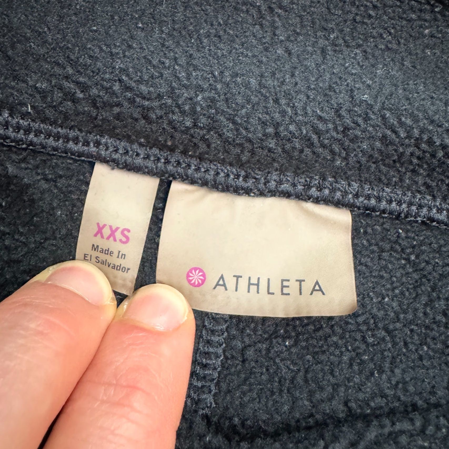 Athleta Athleta Leggings Womens XXS Black Fleece Pocket Active Polartec Power Stretch 2 Size 24" / US 00 / IT 34 - 7 Thumbnail