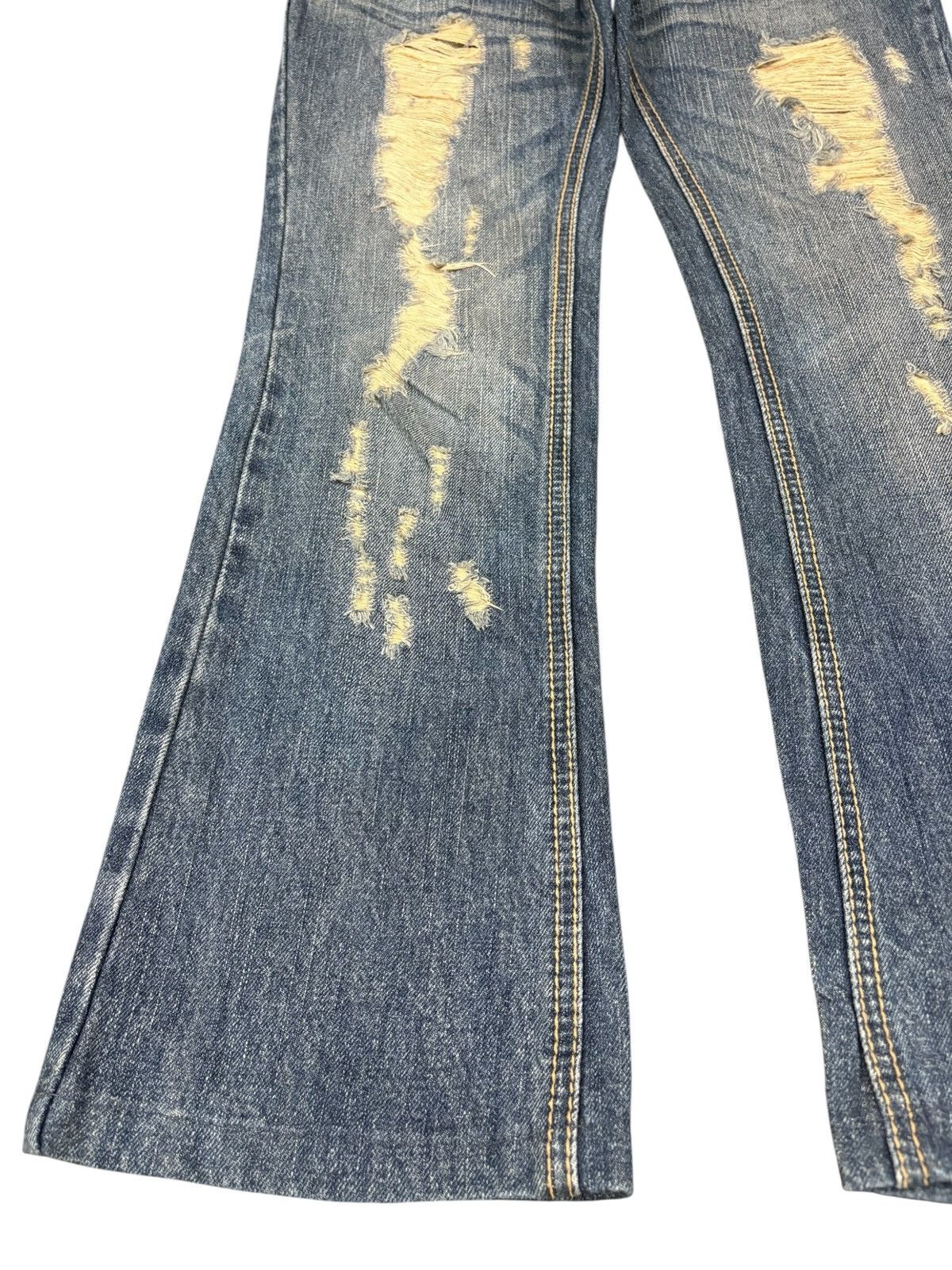 Hysteric Glamour Vintage Japanese Rusty Studded Bead Distress Flare Jeans Size 30" / US 8 / IT 44 - 6 Thumbnail