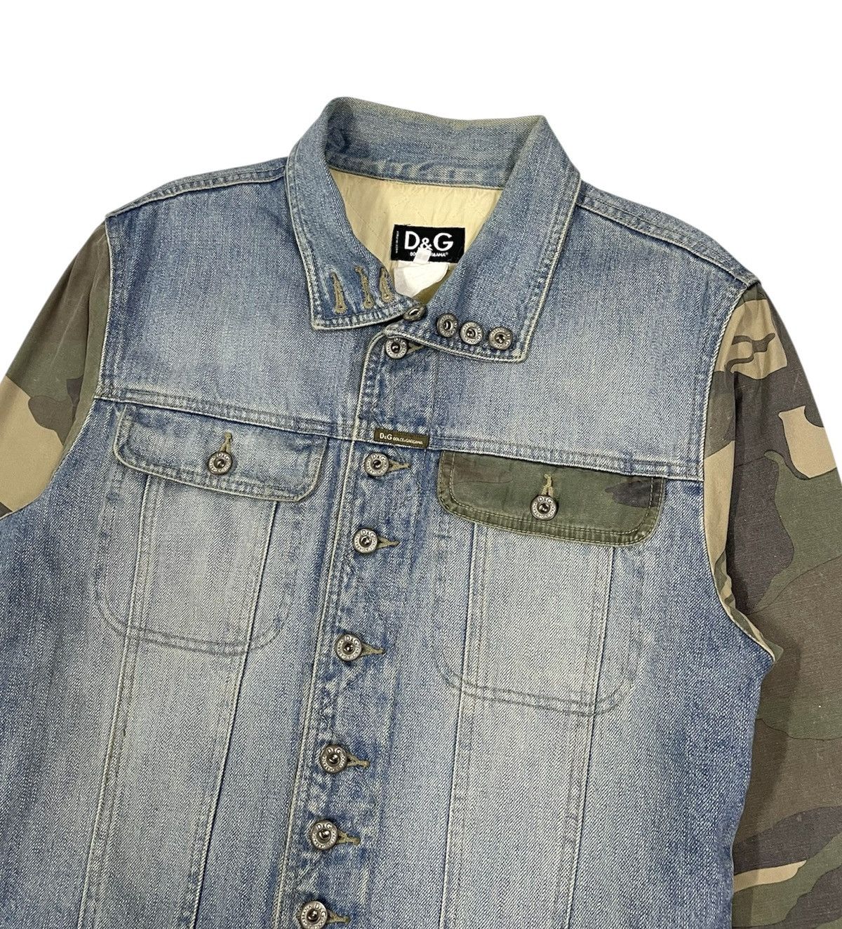 Dolce & Gabbana Y2K Dolce&Gabbana Denim Camo Jacket Size US L / EU 52-54 / 3 - 3 Thumbnail