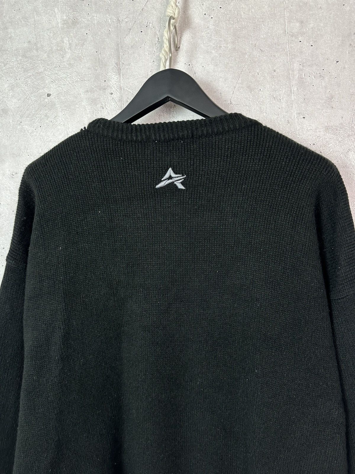 Avirex × Vintage Y2K Vintage Avirex Oversized Black Knit Sweater Size US XXL / EU 58 / 5 - 10 Thumbnail