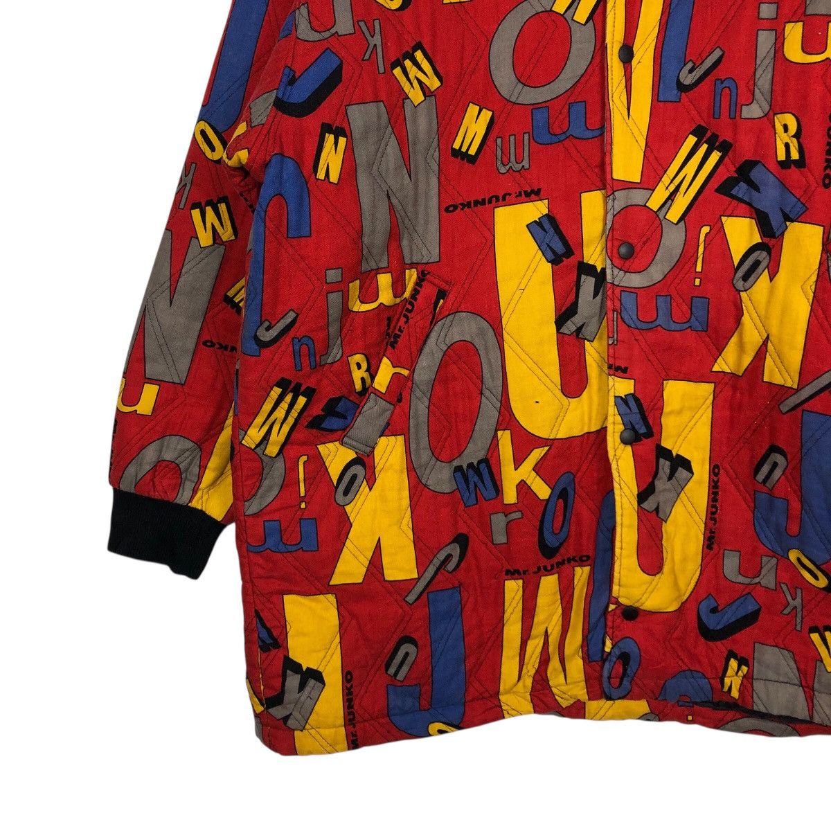 Japanese Brand Vintage Mr. JUNKO 90s Pop-Art Letter Print Bomber Jacket Size US L / EU 52-54 / 3 - 5 Thumbnail