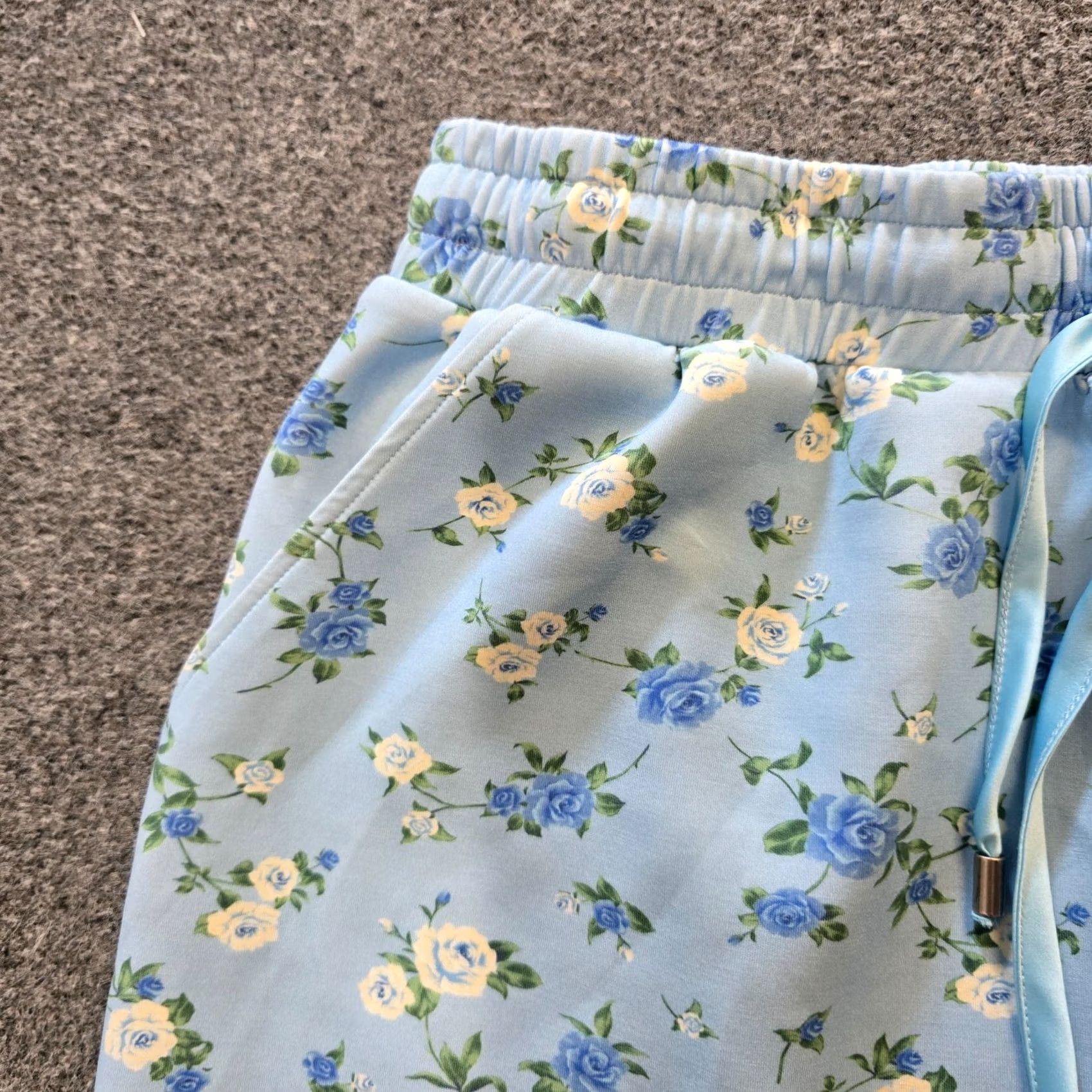Vintage Arula Skirt Womens 0X Blue Floral Skort Shorts Pull On Stretch Pockets Casual Size 40" / US 18 - 2 Thumbnail