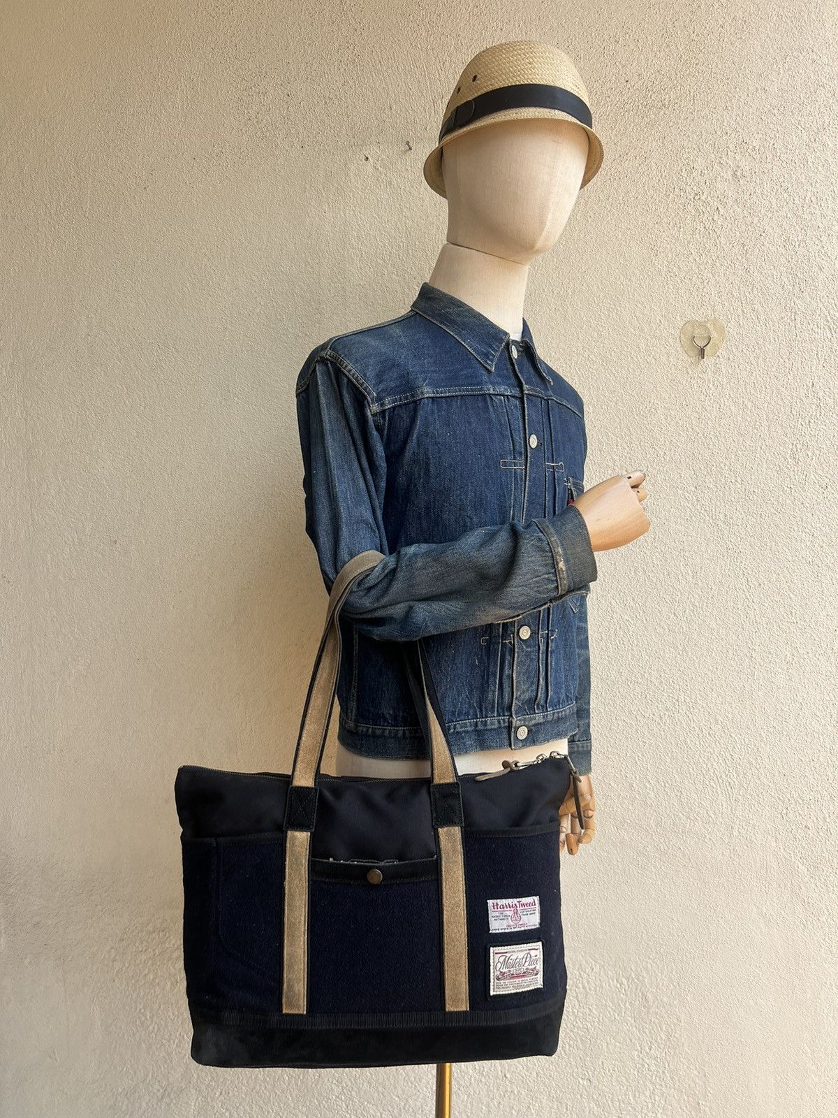 Fred Perry VTG Masterpiece X Fred Perry X Harris Tweed Patina Tote Bag Size ONE SIZE - 4 Thumbnail