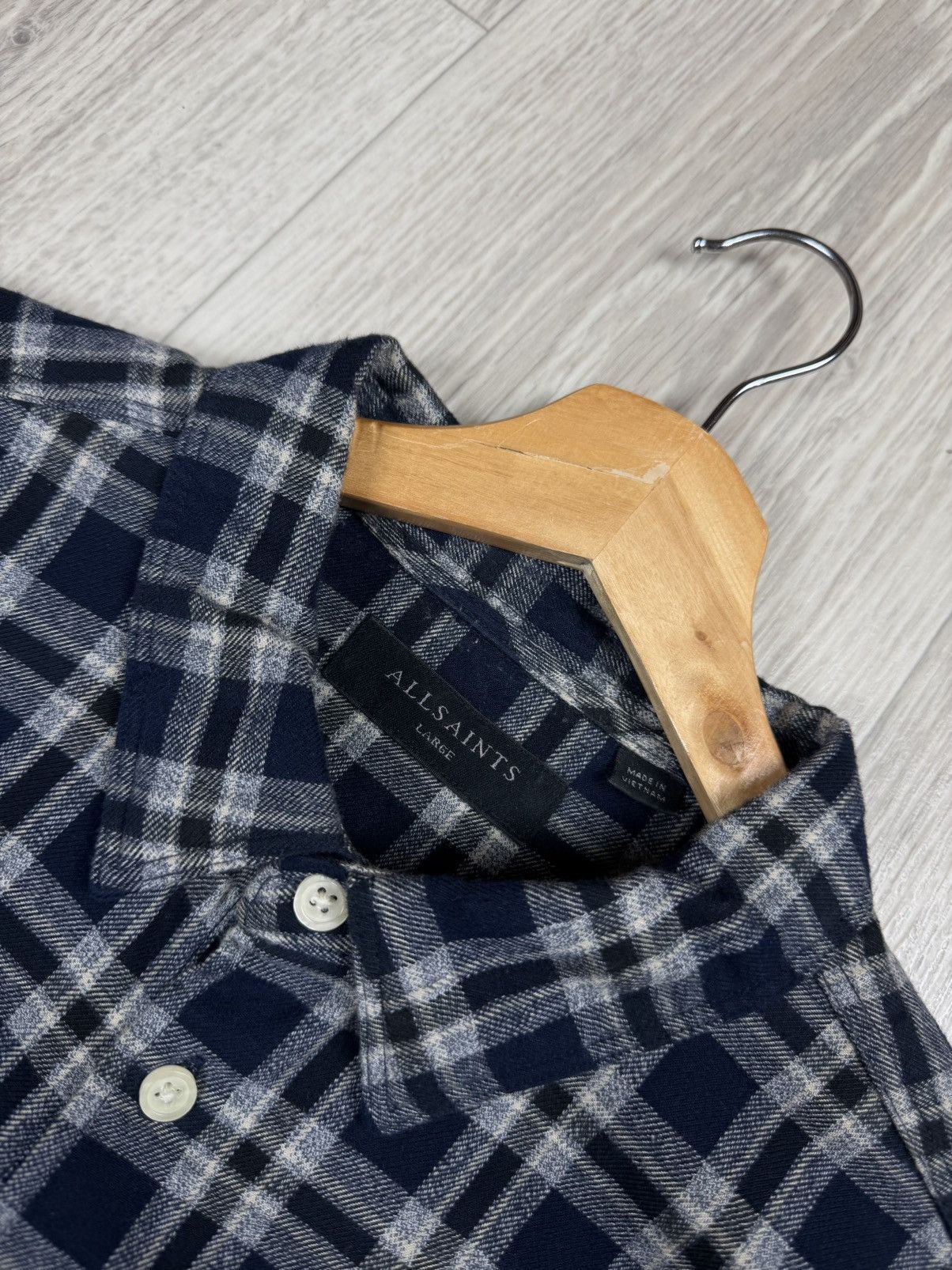 Allsaints Allsaints Oneida LS Shirt Light Flannel Checkered Size L Size US L / EU 52-54 / 3 - 5 Thumbnail