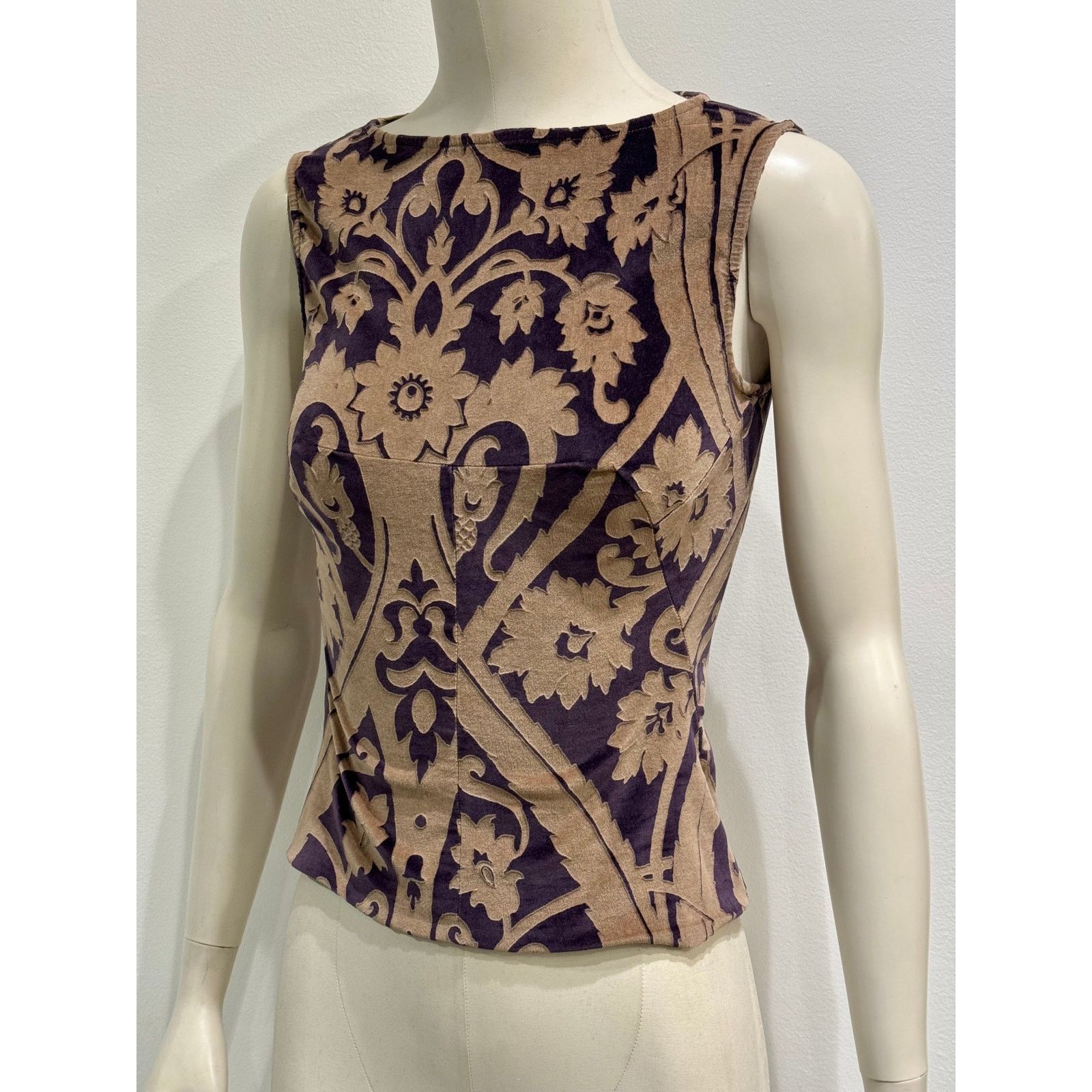 Dolce & Gabbana F/W 1998 Dolce Gabbana velvet paisley top Size S / US 4 / IT 40 - 3 Thumbnail