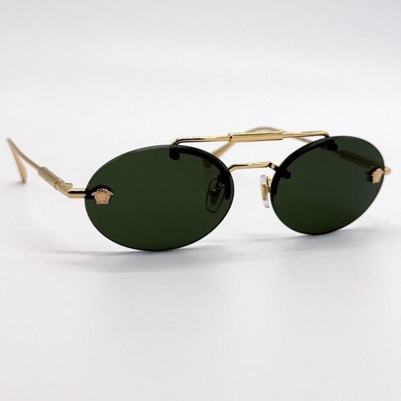 Versace NEW VERSACE SUNGLASSES VE2295 1002/71 GREEN WOMEN EYEWEAR VE Size ONE SIZE - 4 Thumbnail