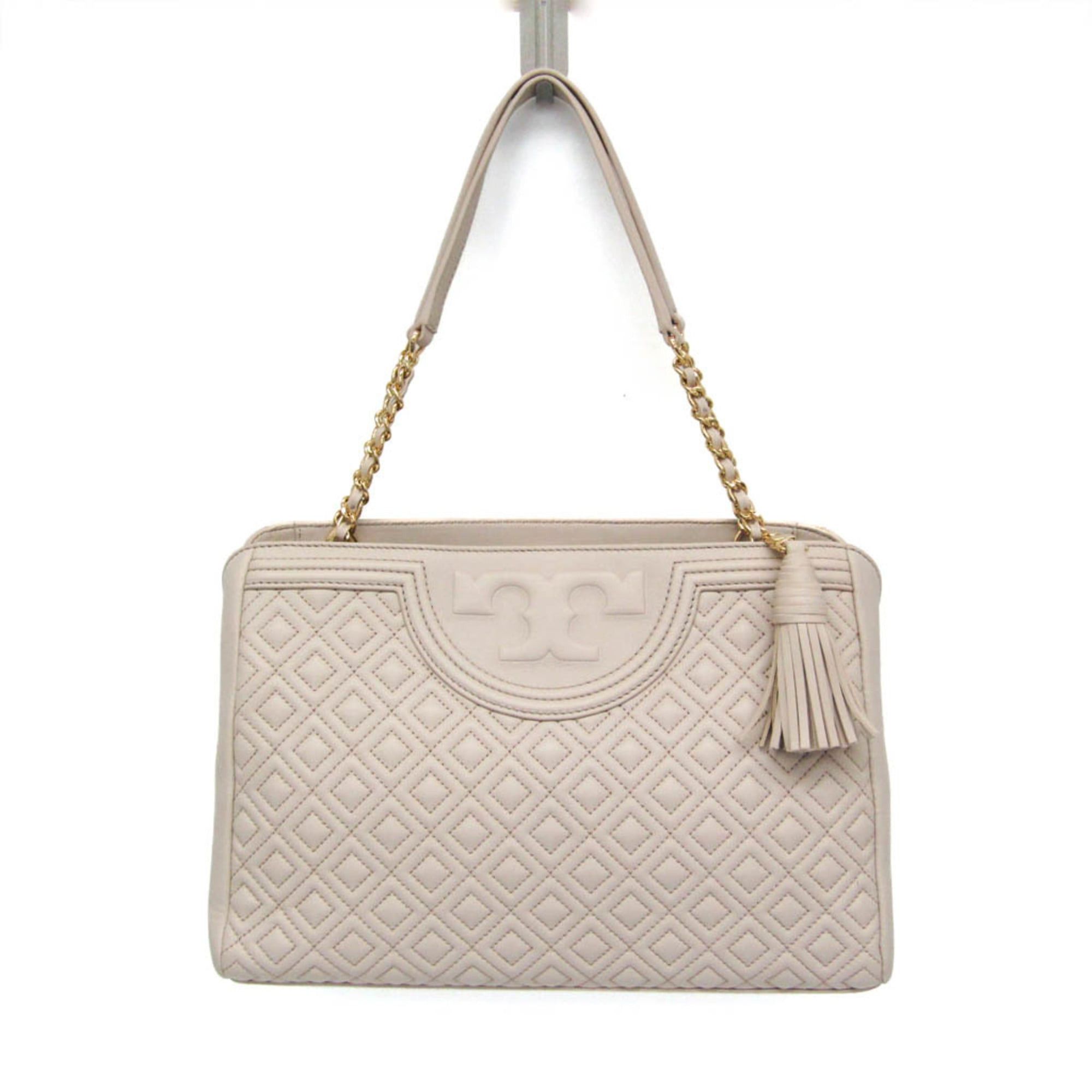 Tory Burch Tory Burch Fleming Chain Shoulder Tote Women's Leather Tote Bag Light Pink Size ONE SIZE - 1 Thumbnail