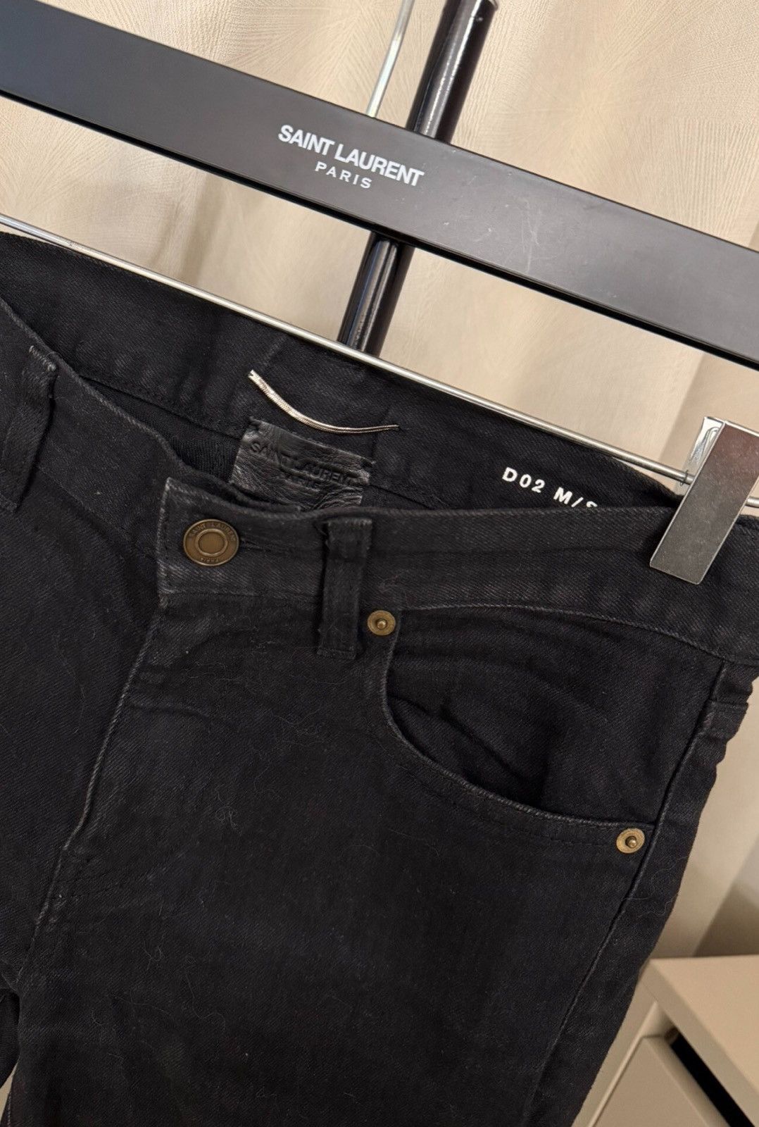 Saint Laurent Paris Saint Laurent 16FW D02 Double Knee Destroyed Black Jeans Size US 28 / EU 44 - 3 Thumbnail