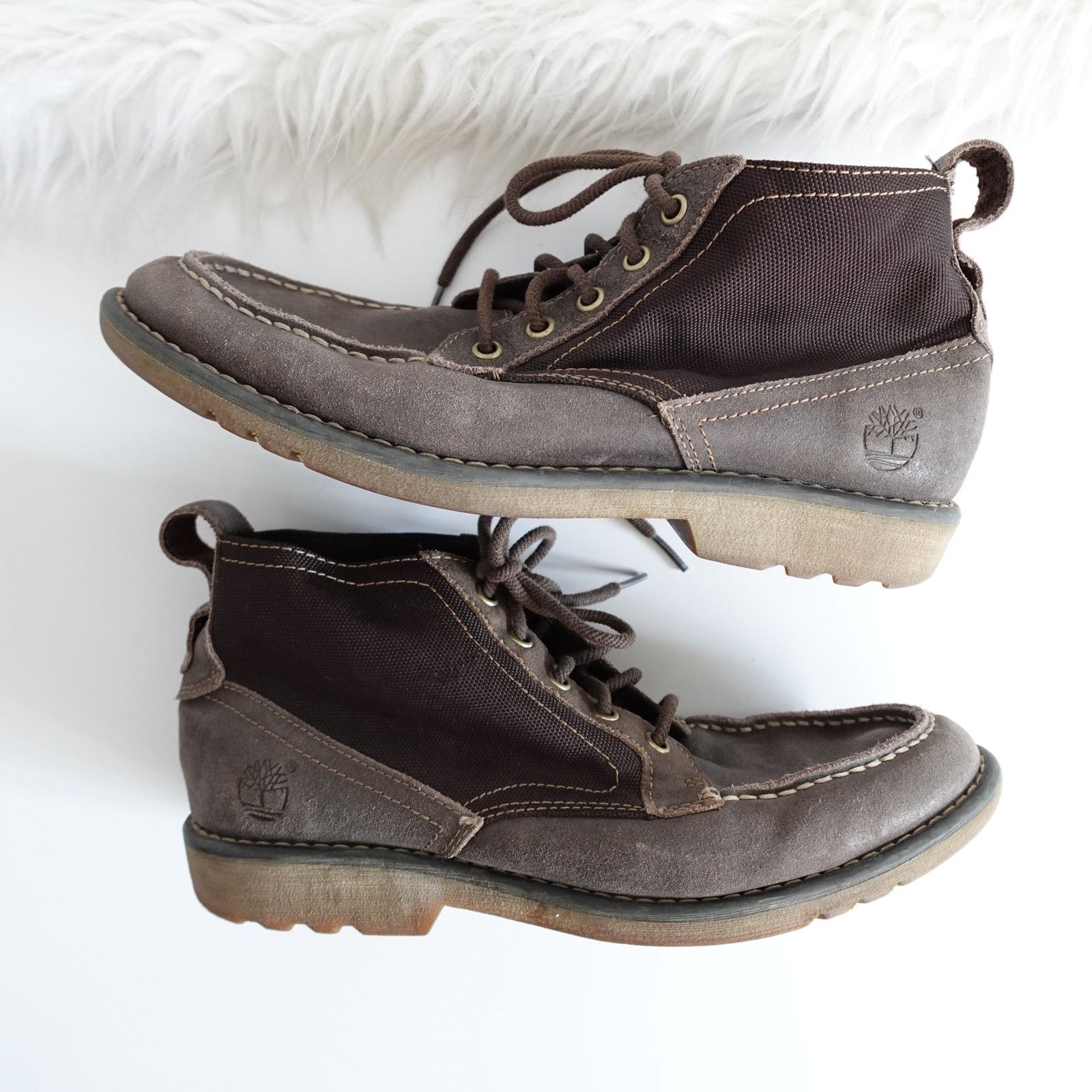 Timberland Timberland Chukka Boots Suede Canvas Brown Earthkeepers Size US 8.5 / EU 41-42 - 3 Thumbnail