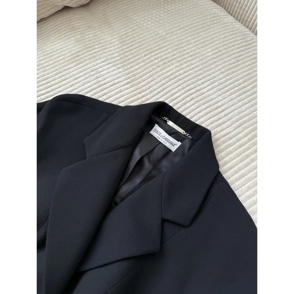 Dolce & Gabbana Dolce & Gabbana Vintage Tailored Black Wool Blazer SizeIT42 Size M / US 6-8 / IT 42-44 - 5 Thumbnail