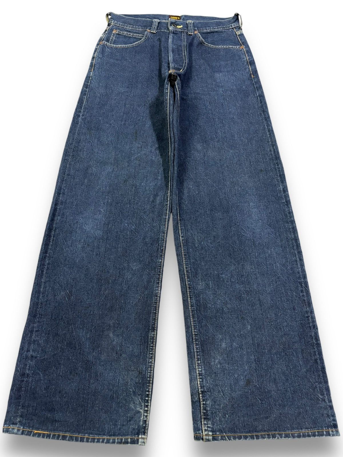 Sugar Cane Vintage 1990s Sugar Cane’s Selvedge Buckle Back Baggy Jeans Size US 30 / EU 46 - 2 Thumbnail