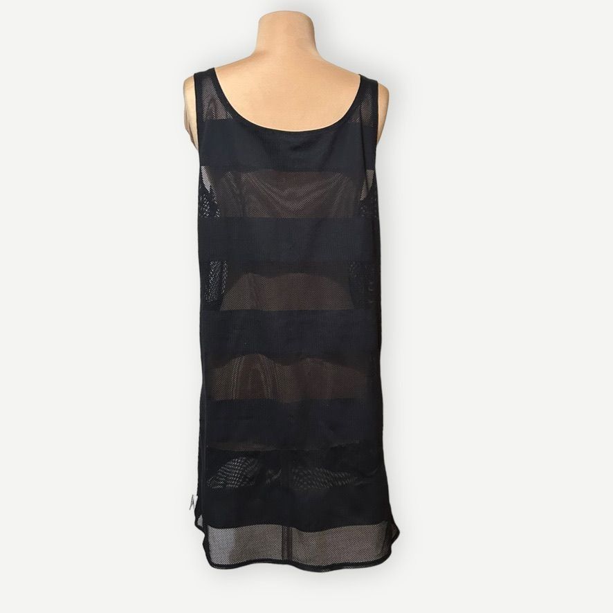 Speedo 90s Swim Cover Up Dress M Black Mesh Banded Beach Pool EUC V Size S / US 4 / IT 40 - 5 Thumbnail