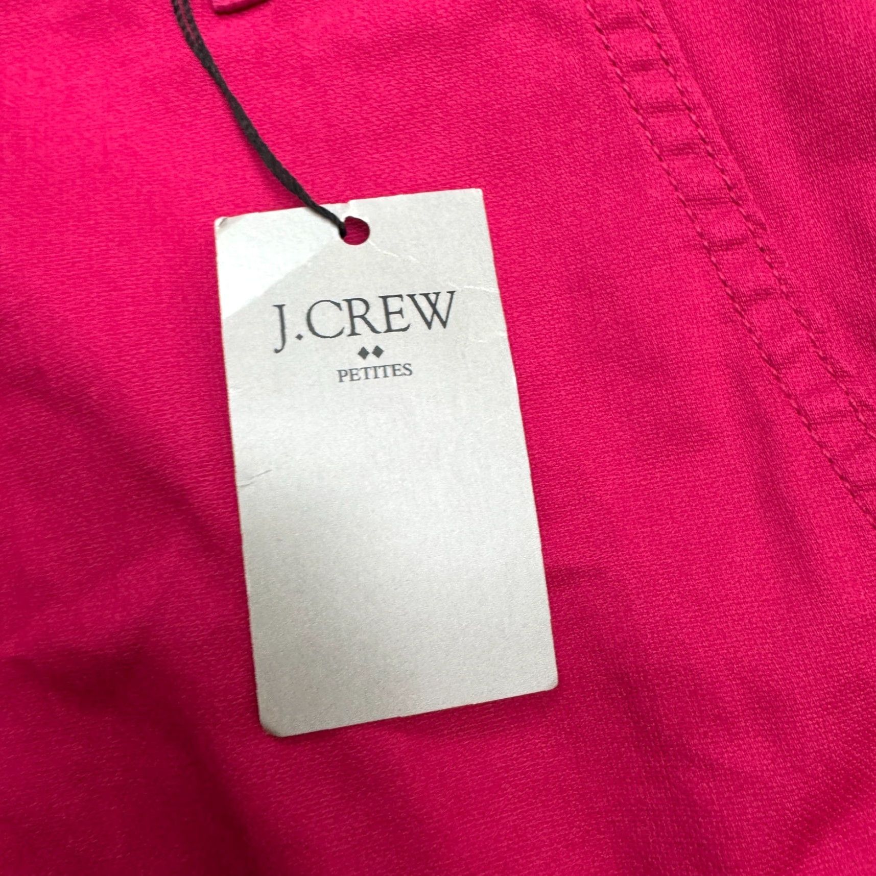 J.Crew VINTAGE? No — J.CREW Pink Cropped Tapered Leg Pants Womens 0P Petite Twill Cotton Cropped Pants, 23 in Inseam, 7? Wait. Size 25" / US 0 / IT 36 - 4 Thumbnail
