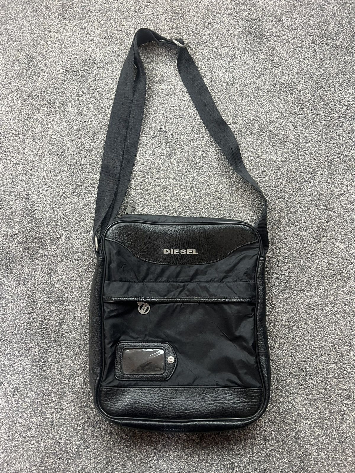 Diesel DIESEL Vintage Black Nylon Crossbody Bag / Shoulder Bag Size ONE SIZE - 1 Thumbnail