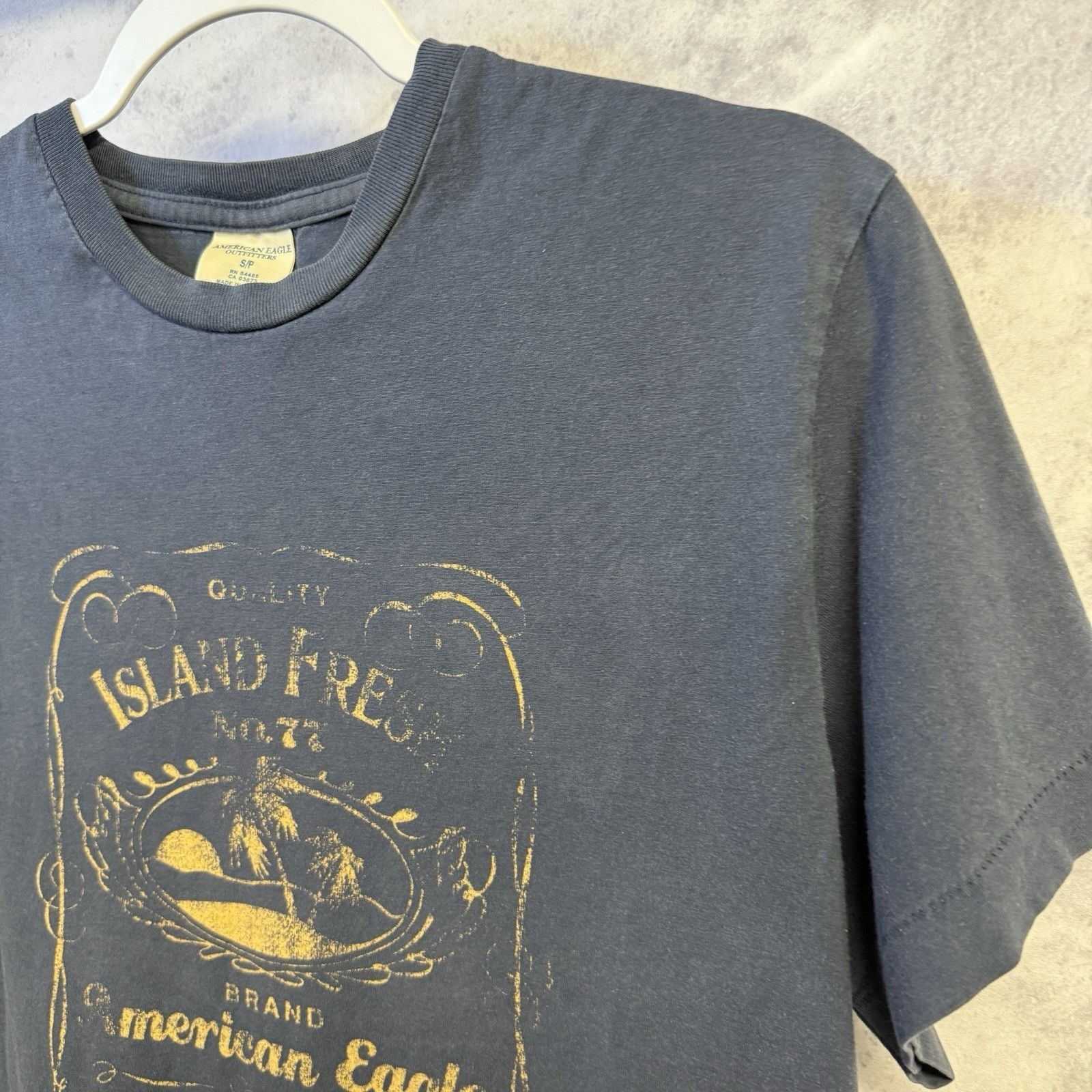 American Eagle Outfitters American Eagle Outfitters T Shirt Small 20.5x27.5 Blue Islan Size US S / EU 44-46 / 1 - 5 Thumbnail