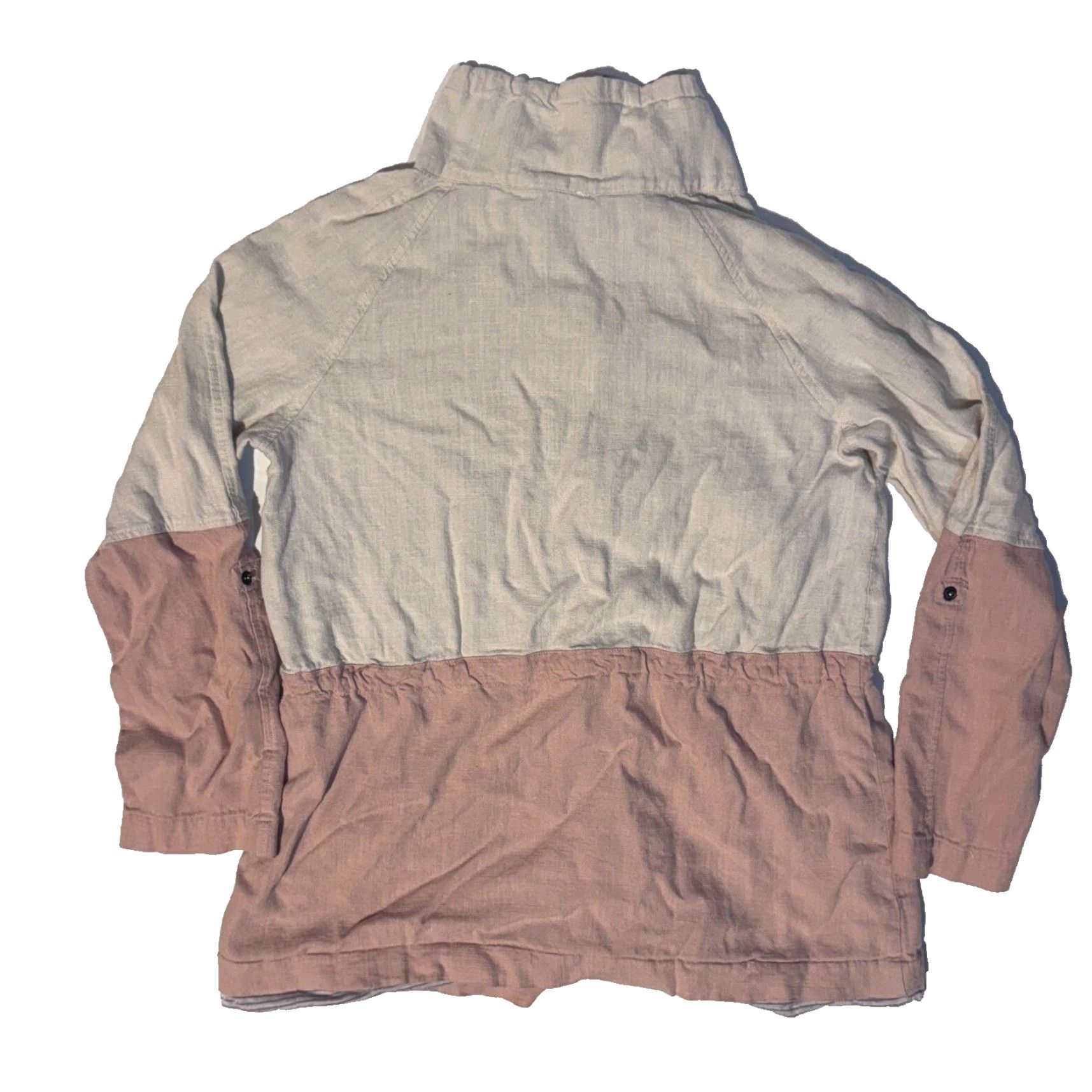 Vintage Blu Pepper Jacket Sz L Pink/Beige Two-Tone Linen-Blend Size L / US 10 / IT 46 - 8 Thumbnail