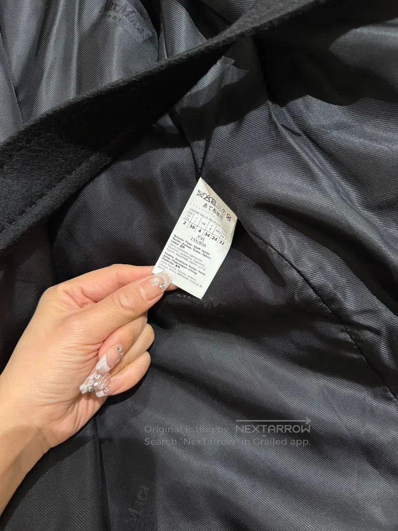Max Mara Max Mara Black Classic Bathrobe Overcoat Size XS / US 0-2 / IT 36-38 - 8 Thumbnail
