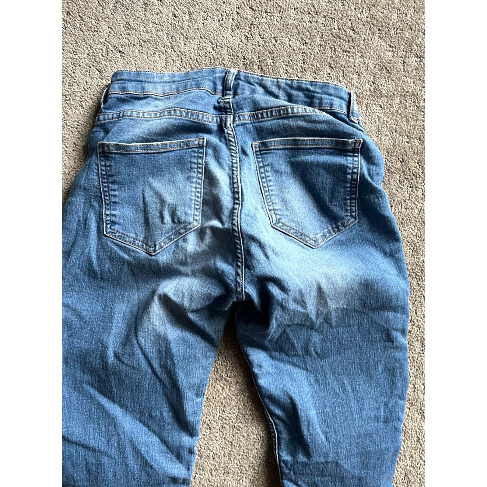 H&M VINTAGE H&M Skinny Low Waist Ankle Jeans Womens Size 6P Blue Cotton Blend 29 Inseam Zippered Ankle Zip Size 28" / US 6 / IT 42 - 4 Thumbnail