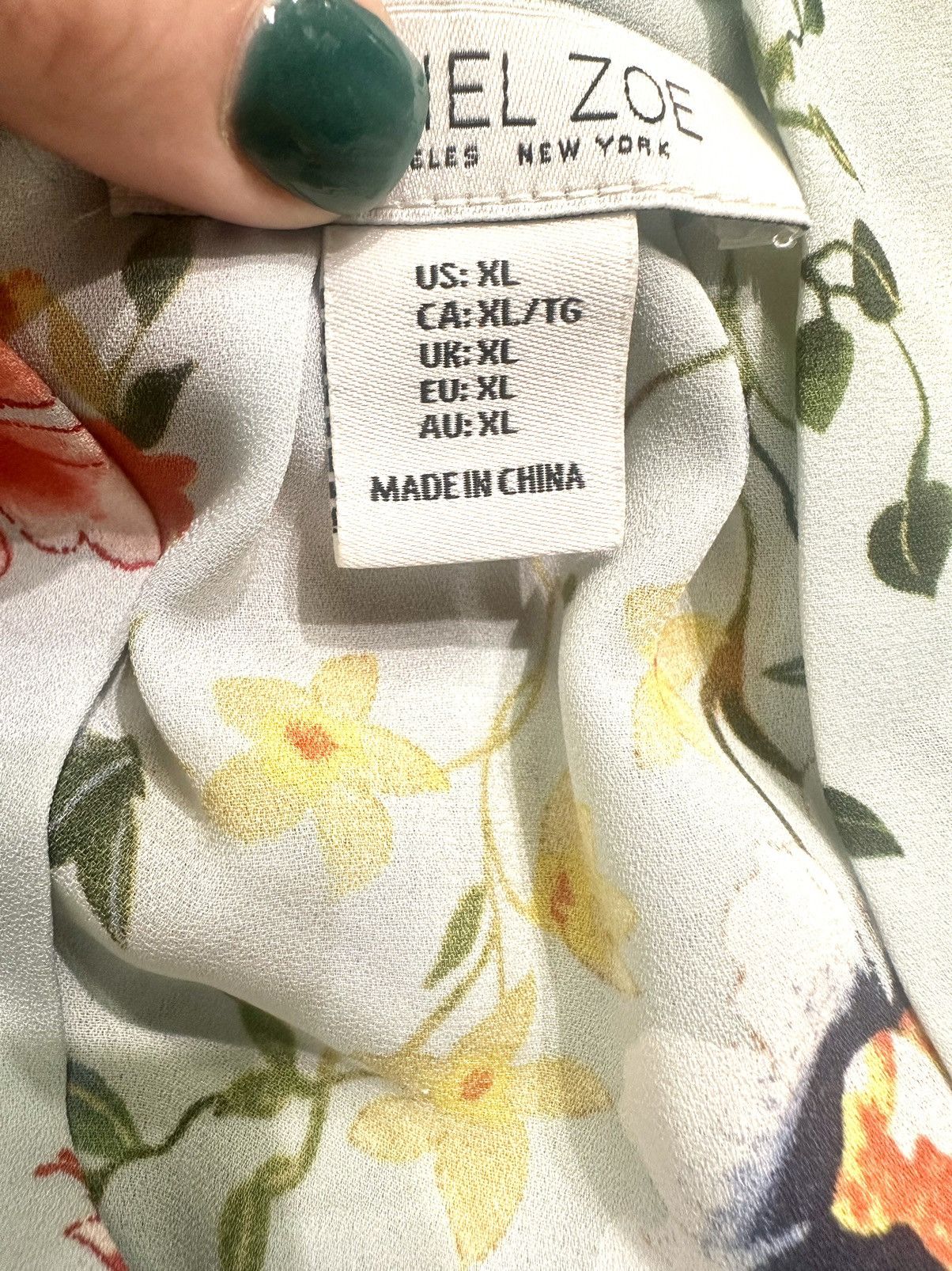 Rachel Zoe Rachel Zoe Floral Short Sleeve Tie Button Down Size XL / US 12-14 / IT 48-50 - 7 Thumbnail