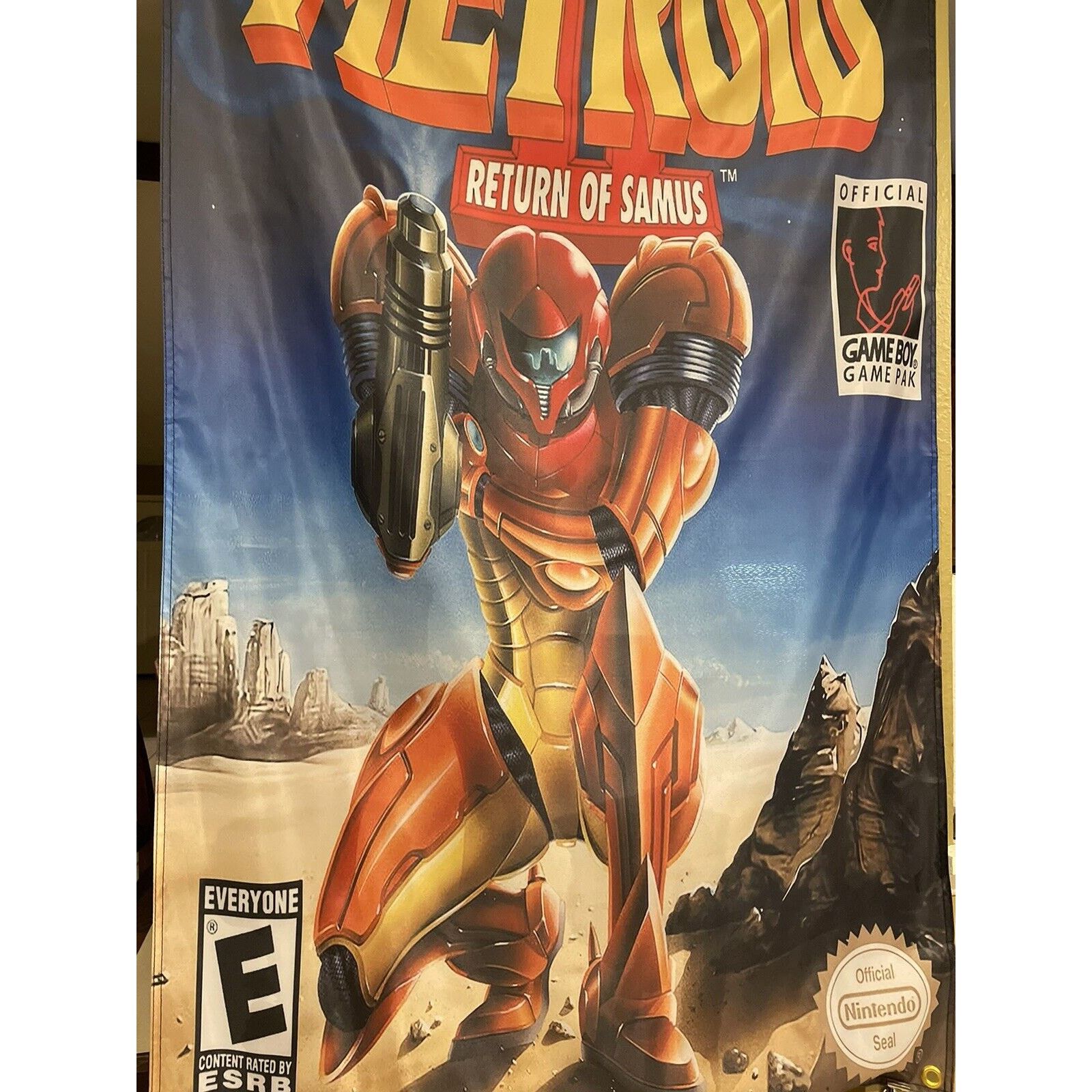 Nintendo Metroid II 2 Return of Samus Nintendo GameBoy Boxart 5' Flag Size ONE SIZE - 2 Thumbnail