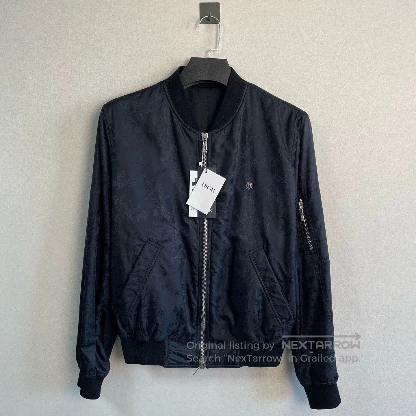 Dior Dior Floral Patterned Jacket in Navy Blue. Size US L / EU 52-54 / 3 - 1 Thumbnail