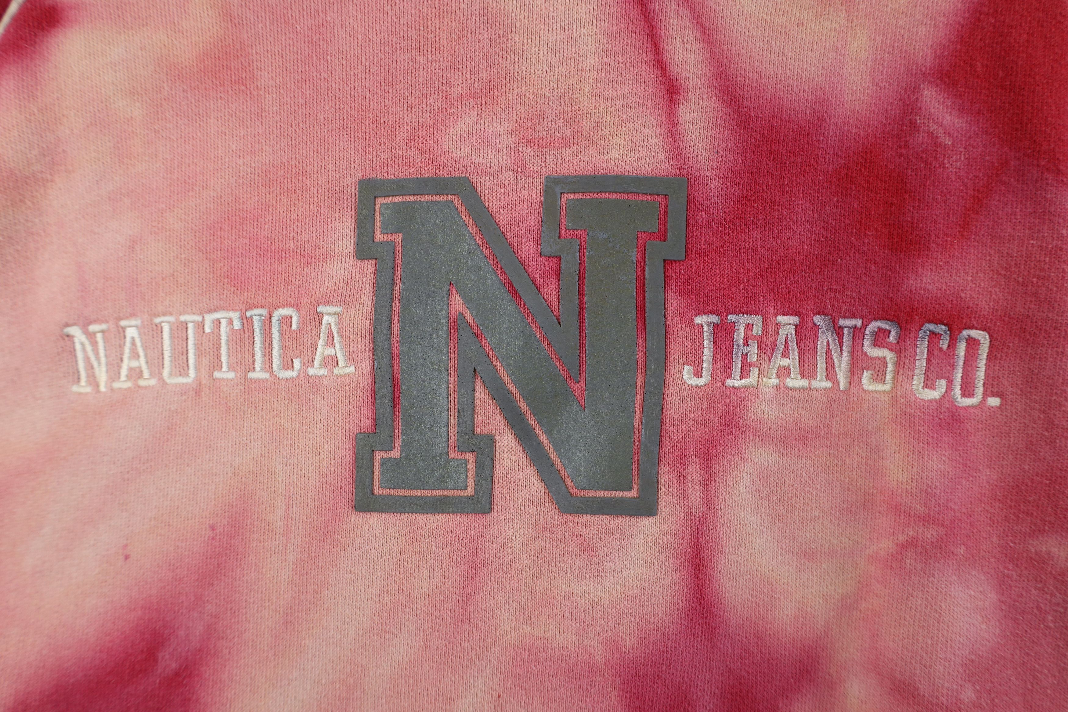 Nautica Vintage 90s Nautica Spell Acid Wash Hoodie Sweatshirt Red Size US M / EU 48-50 / 2 - 6 Thumbnail
