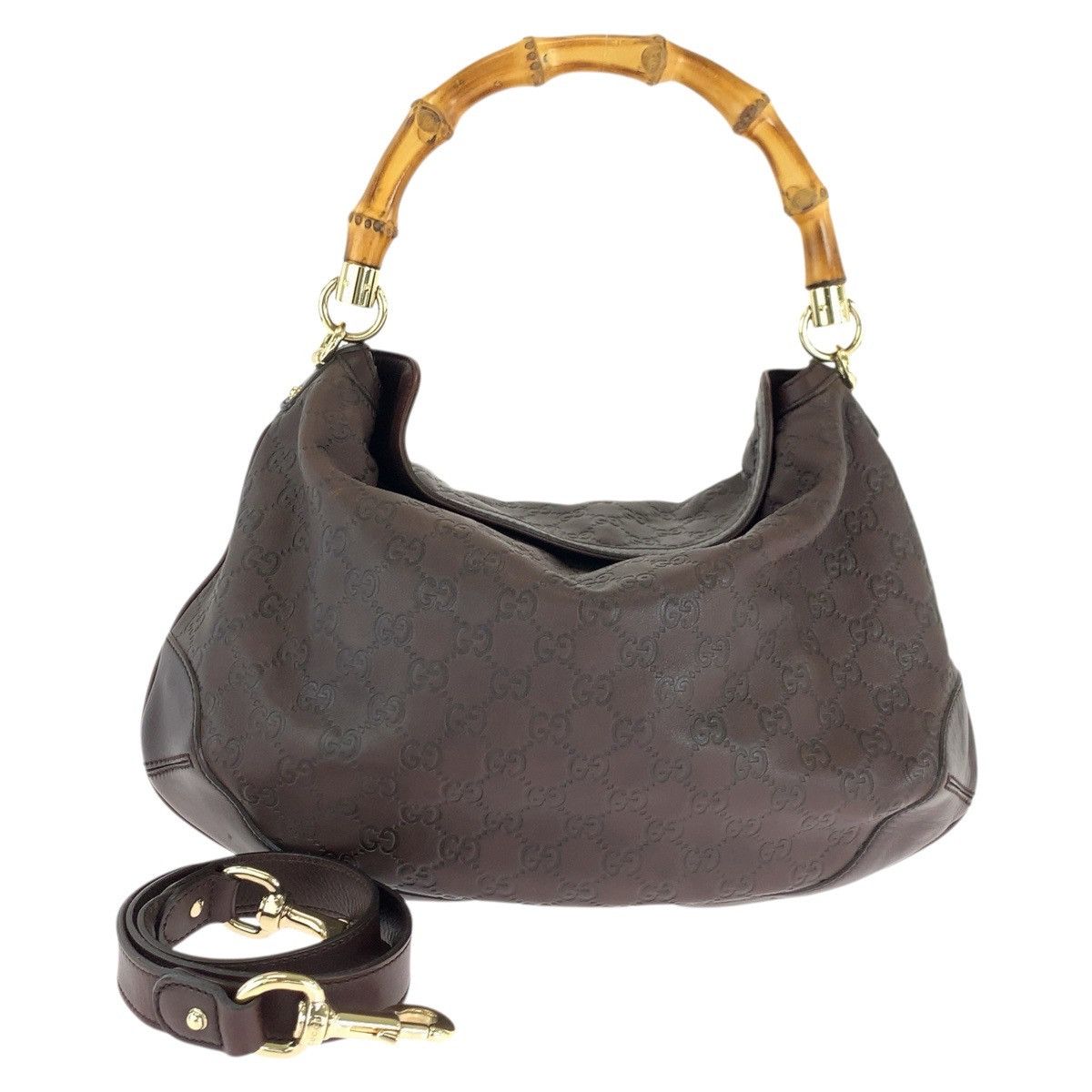 Gucci Gucci Gucci Gucci Bamboo Gucci Signature Leather 2way Shoulder Bag Leather Shoulder Bag 169961 DUTY FREE for USA Size ONE SIZE - 1 Thumbnail