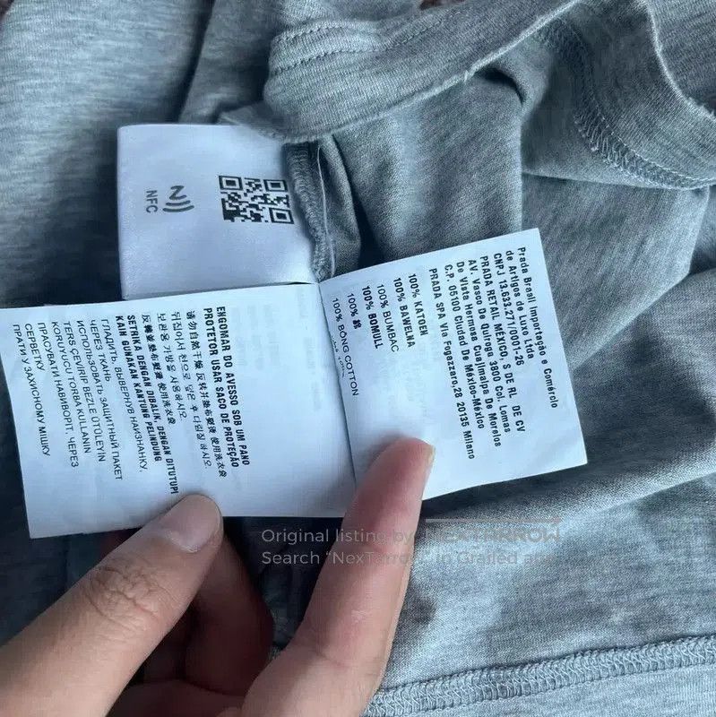 Miu Miu Miu Miu Gray Cotton T-Shirt for Women . Size M / US 6-8 / IT 42-44 - 4 Thumbnail