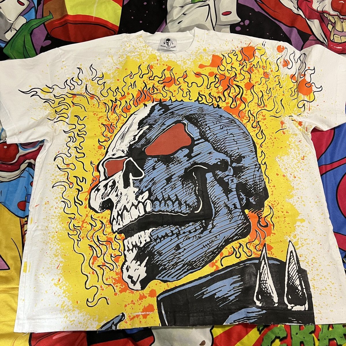 Warren Lotas 8481 Exclusive Ghost Rider AOP T shirt XXL 2XL