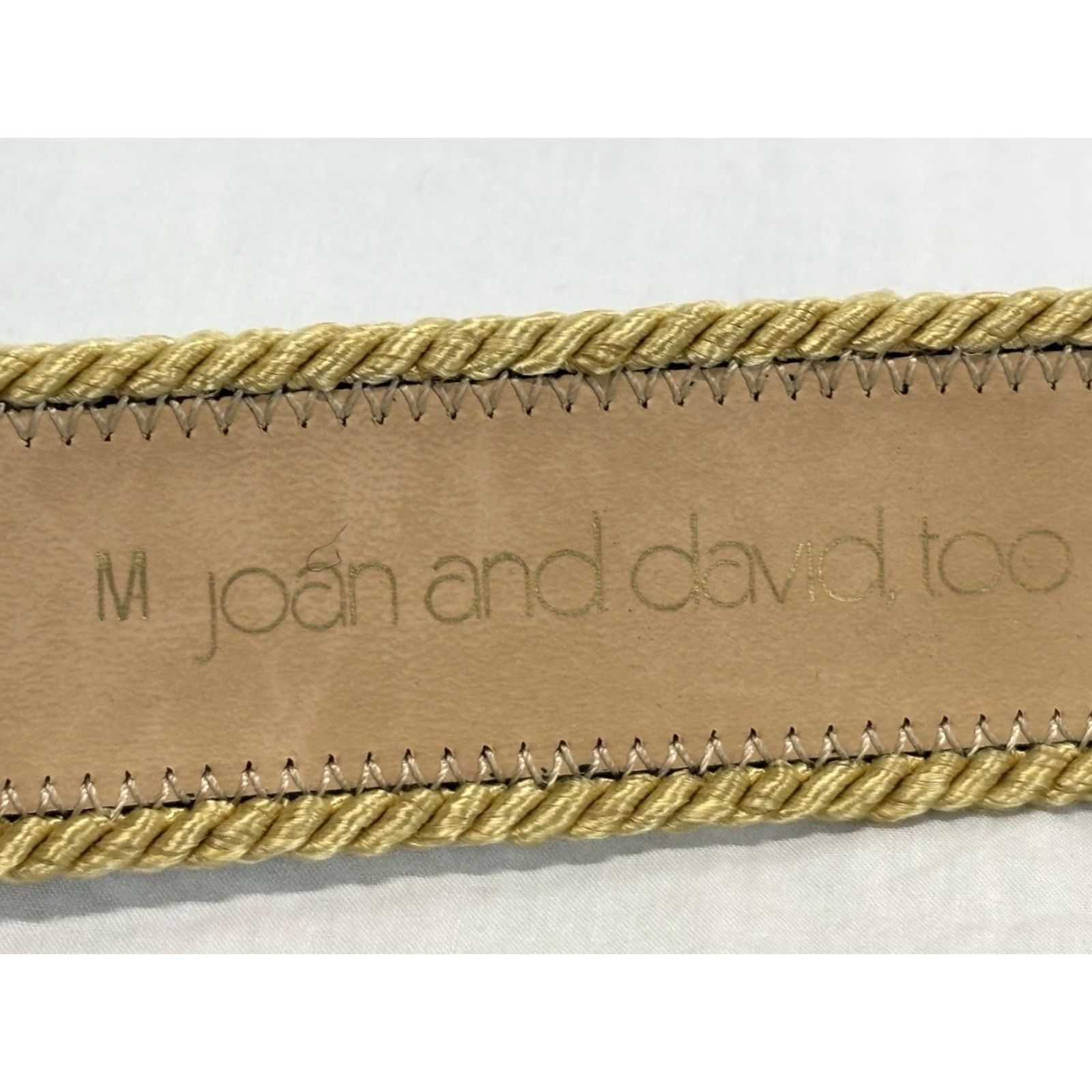 Vintage VINTAGE Joan & David Navy Calfskin Leather Belt Womens M 1.5” Gold Cord Trim Military Nautical 80s Mens Women Girls Size ONE SIZE - 6 Thumbnail