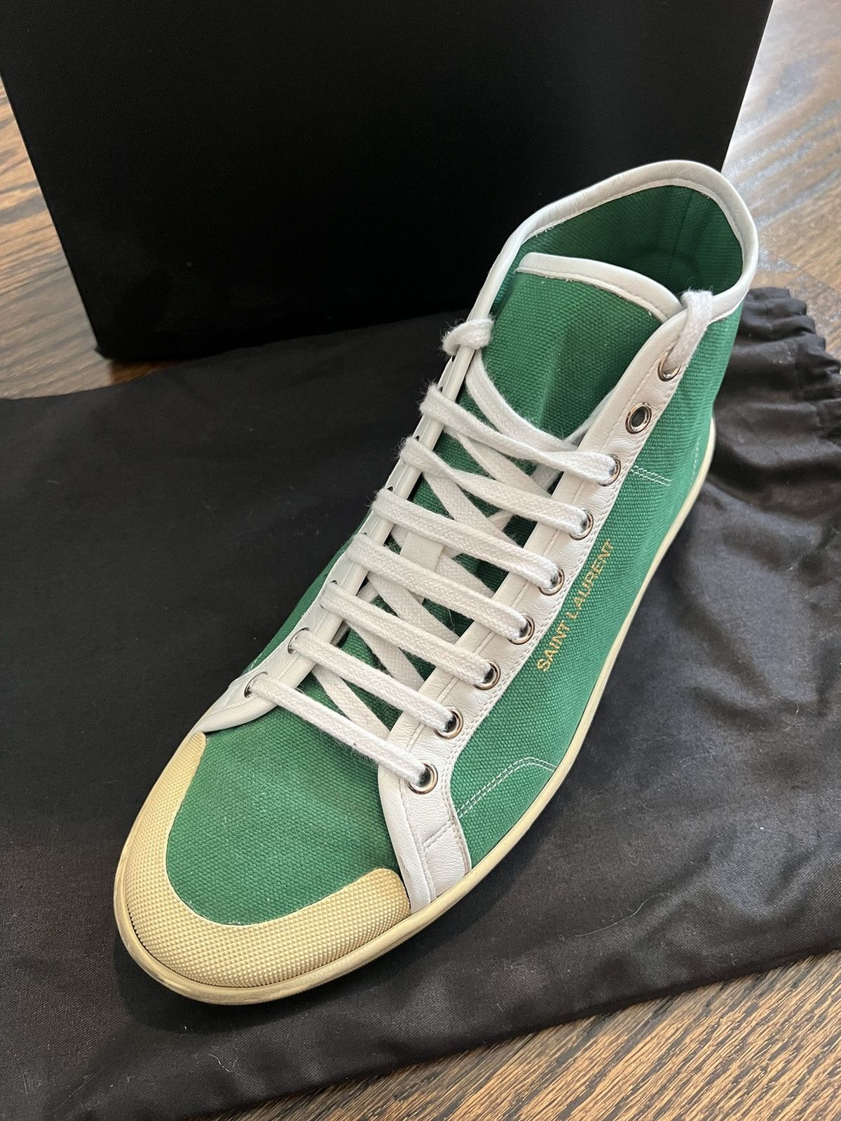 Saint Laurent Paris Saint Laurent green Tennis shoes Size US 9 / EU 42 - 2 Thumbnail