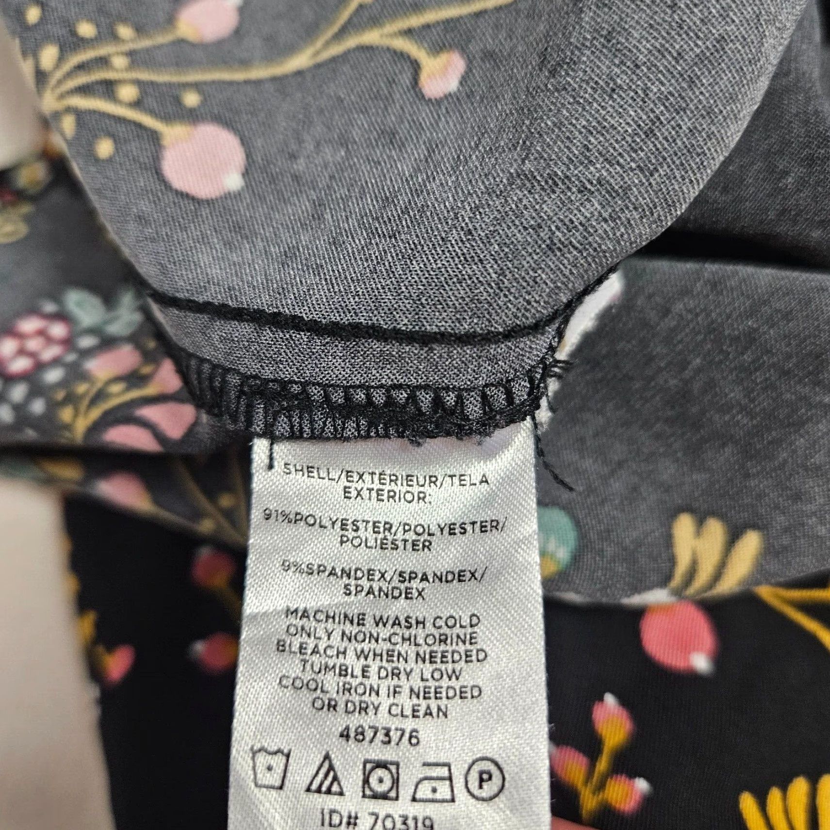 Loft Ann Taylor LOFT Womens Printed Dress Sz 4 Black Pink Floral Long Sleeve Size S / US 4 / IT 40 - 6 Thumbnail