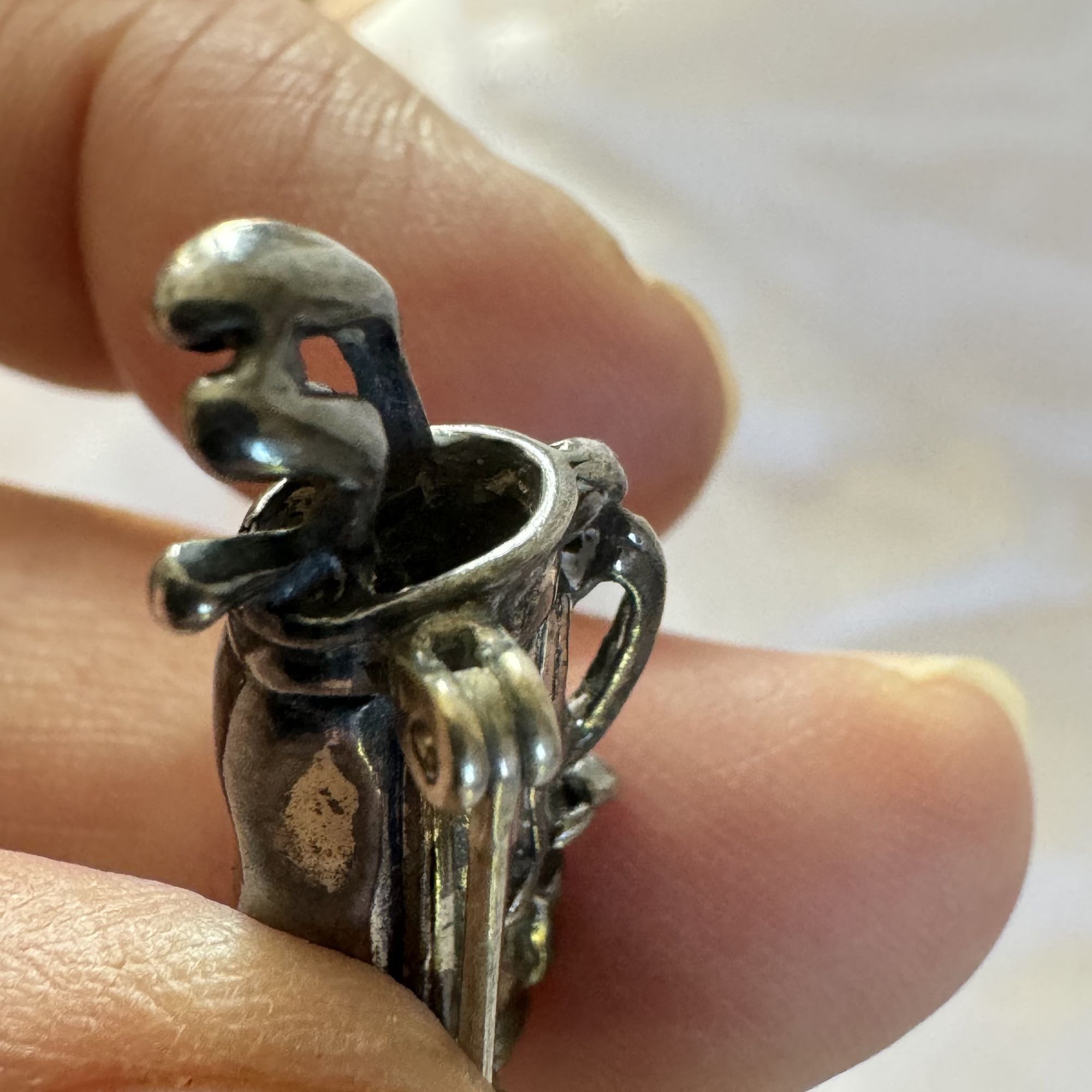 Vintage Solid Sterling Silver 925 Three Dimensional Golf Club Bag Br Size ONE SIZE - 8 Thumbnail