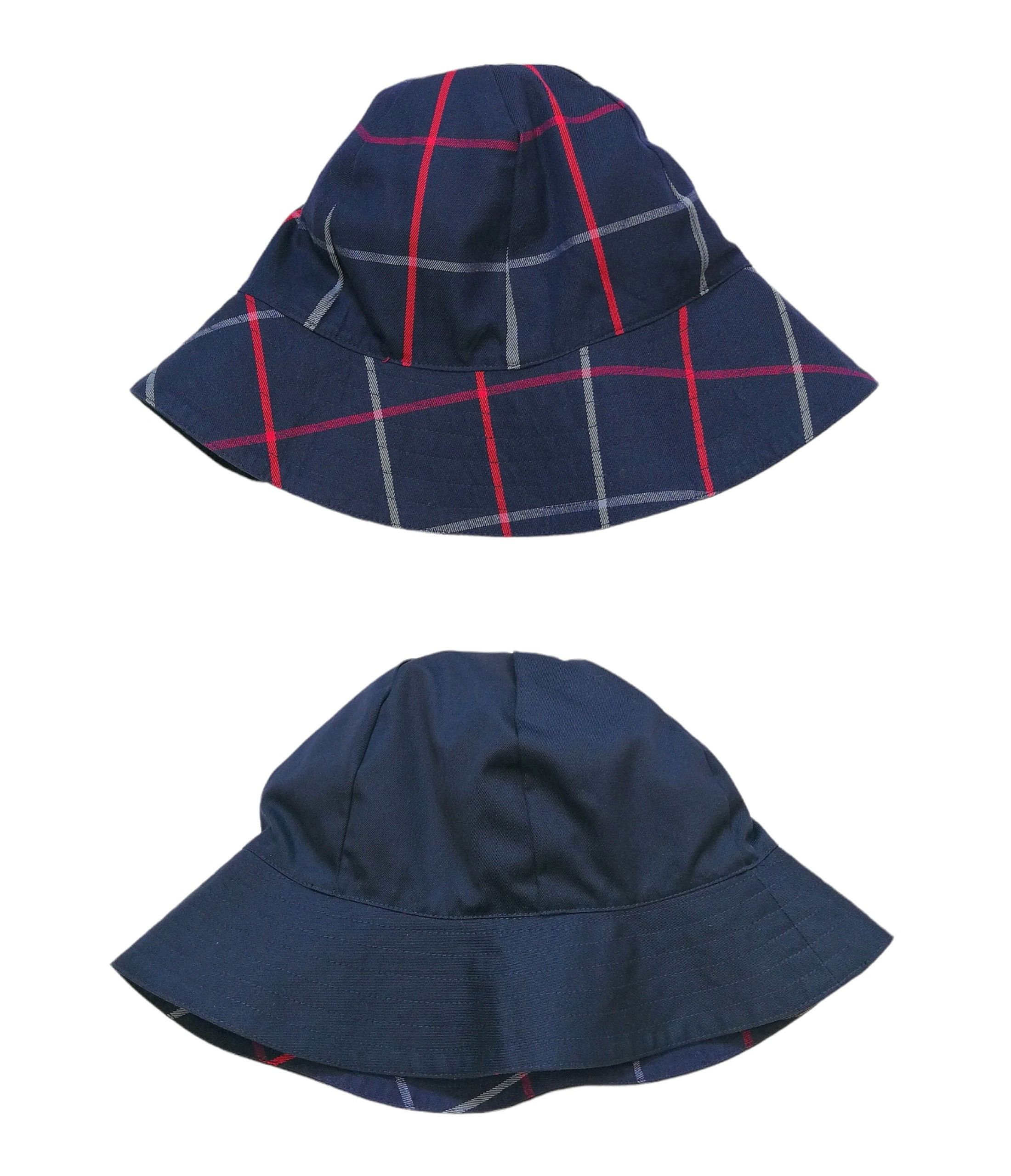 Burberry × Vintage Vintage Burberry Bucket Hat Nova Check Panama Reversible Size ONE SIZE - 1 Thumbnail