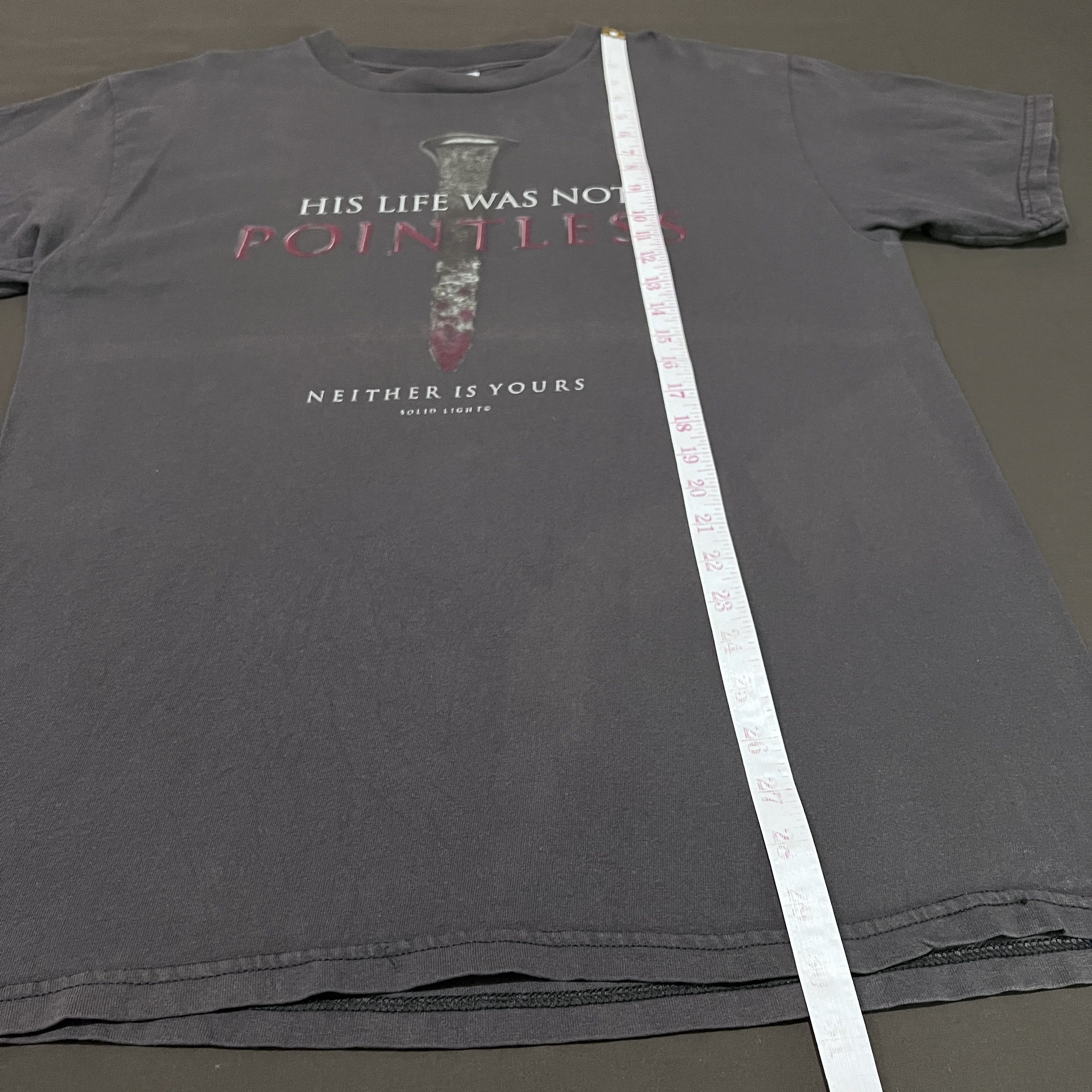 Vintage Vintage 90s Pointless Jesus God Holy Bible Tee Faded Size US L / EU 52-54 / 3 - 7 Thumbnail