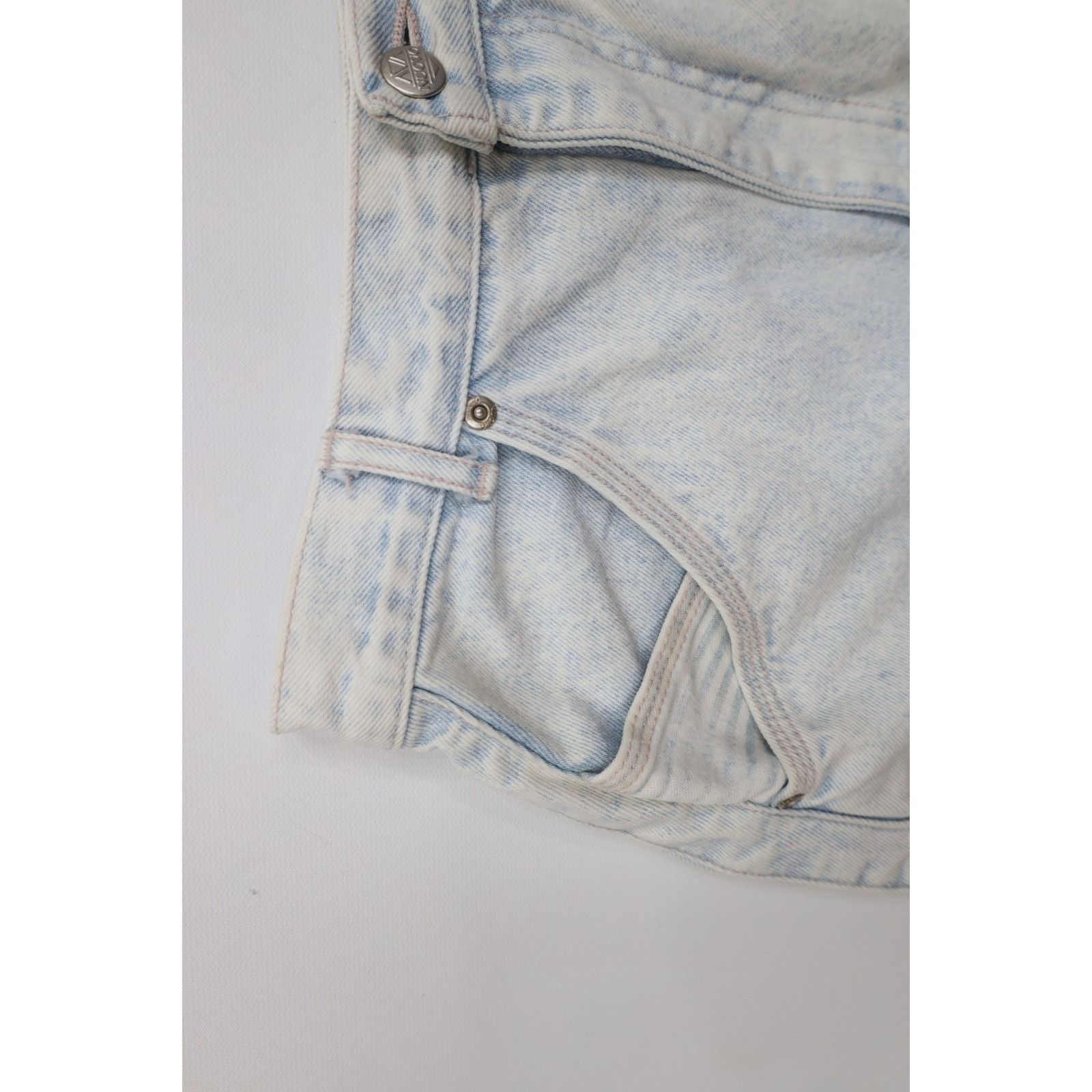 Vintage Vintage 90s Streetwear Faded Acid Wash Denim Jean Skirt Size 28" / US 6 / IT 42 - 6 Thumbnail