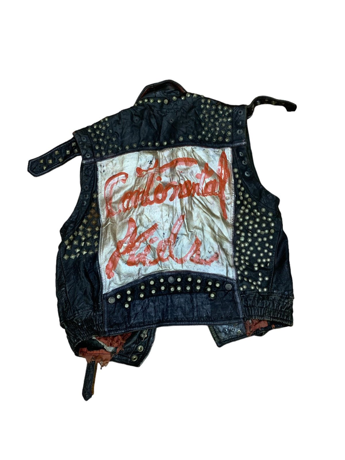 Seditionaries × Vintage VINTAGE STUDDED LEATHER VEST PUNK ROCK Size US M / EU 48-50 / 2 - 2 Thumbnail