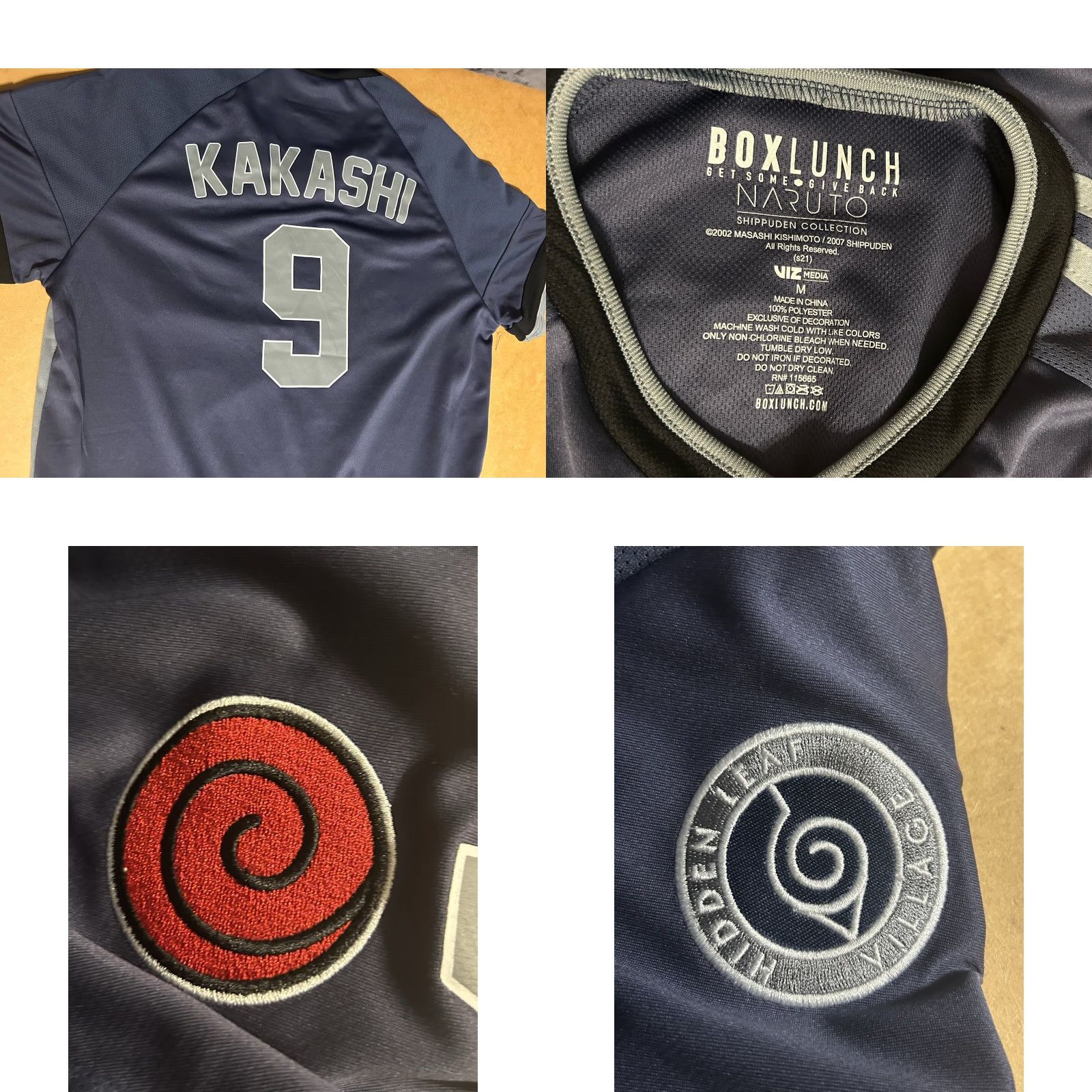 Vintage Boxlunch Naruto Shippuden Jersey ANBU Black Ops Kakashi #9 Jersey Men Large Size US L / EU 52-54 / 3 - 10 Thumbnail