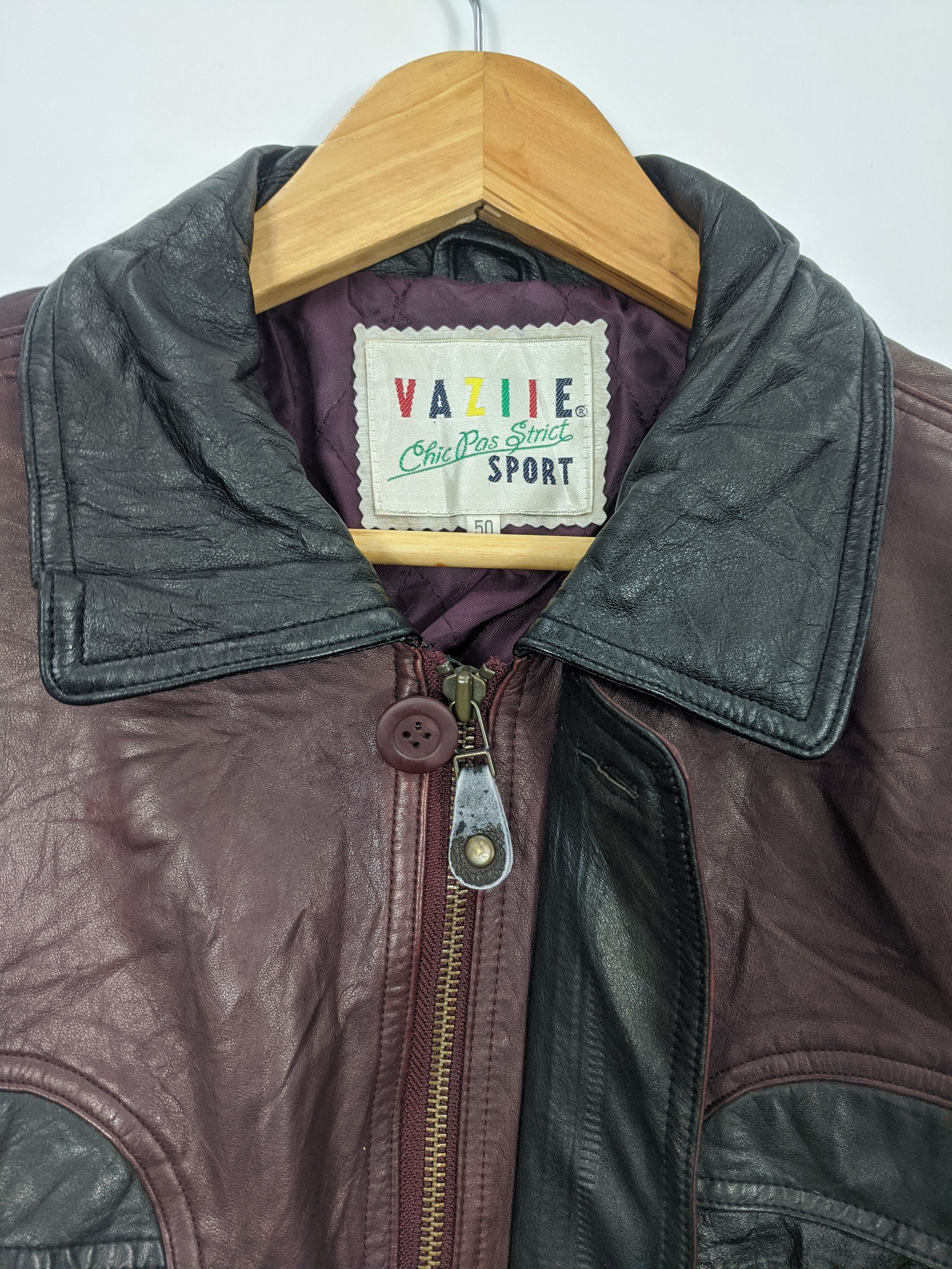 Genuine Leather × Japanese Brand × Vintage Vintage 90s Varsity Jacket Full Leather Jacket J0345 Size US M / EU 48-50 / 2 - 10 Thumbnail