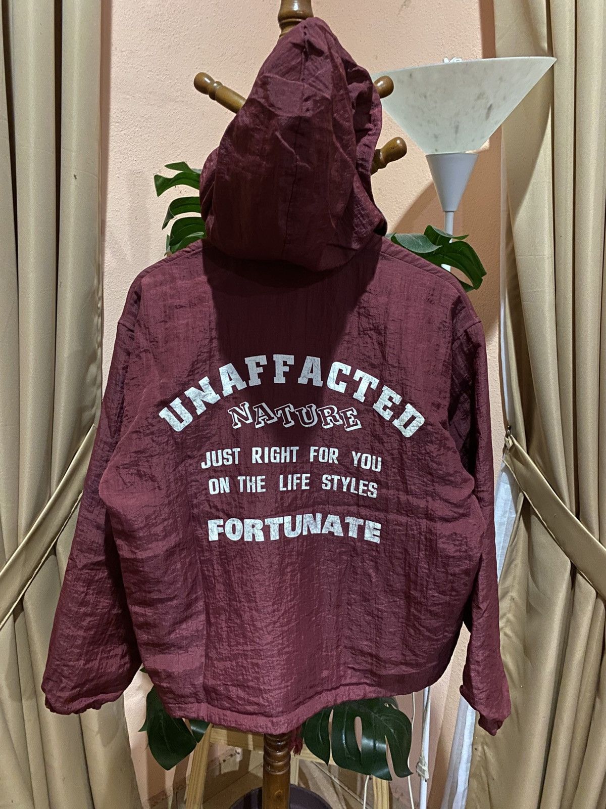 Vintage Vintage Sunford Maroon Windbreaker Hoodie Jacket Typography Size US M / EU 48-50 / 2 - 8 Thumbnail