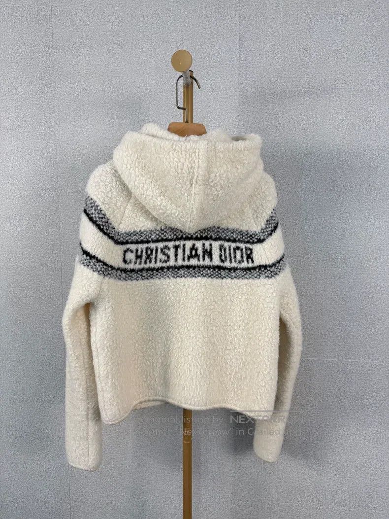 Dior Dior White slogan logo teddy jacket Size XS / US 0-2 / IT 36-38 - 2 Thumbnail