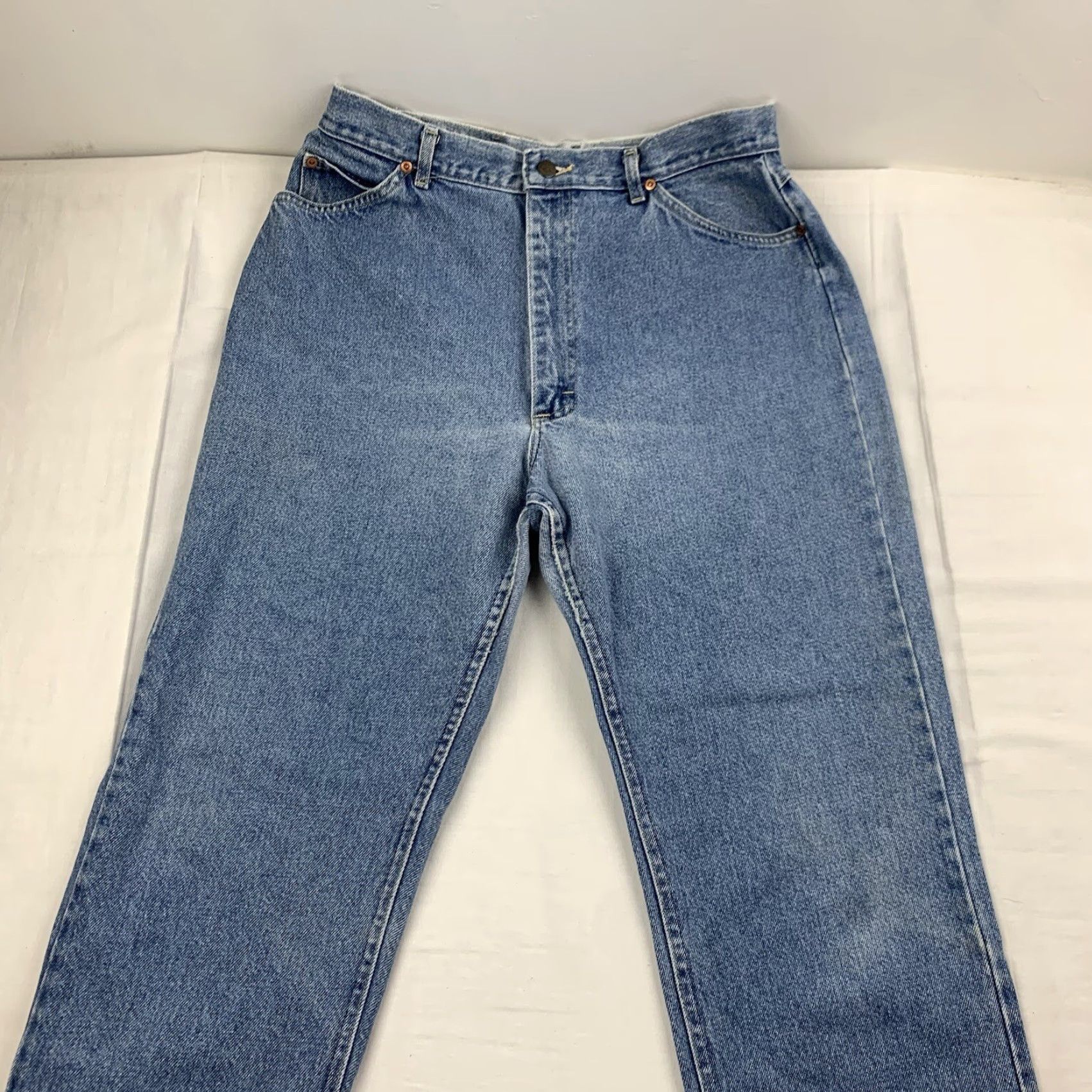 Lee VINTAGE Lee Riders Jeans Womens 18 Medium Blue Denim High Rise 90s Made In USA Size 30" / US 8 / IT 44 - 2 Thumbnail