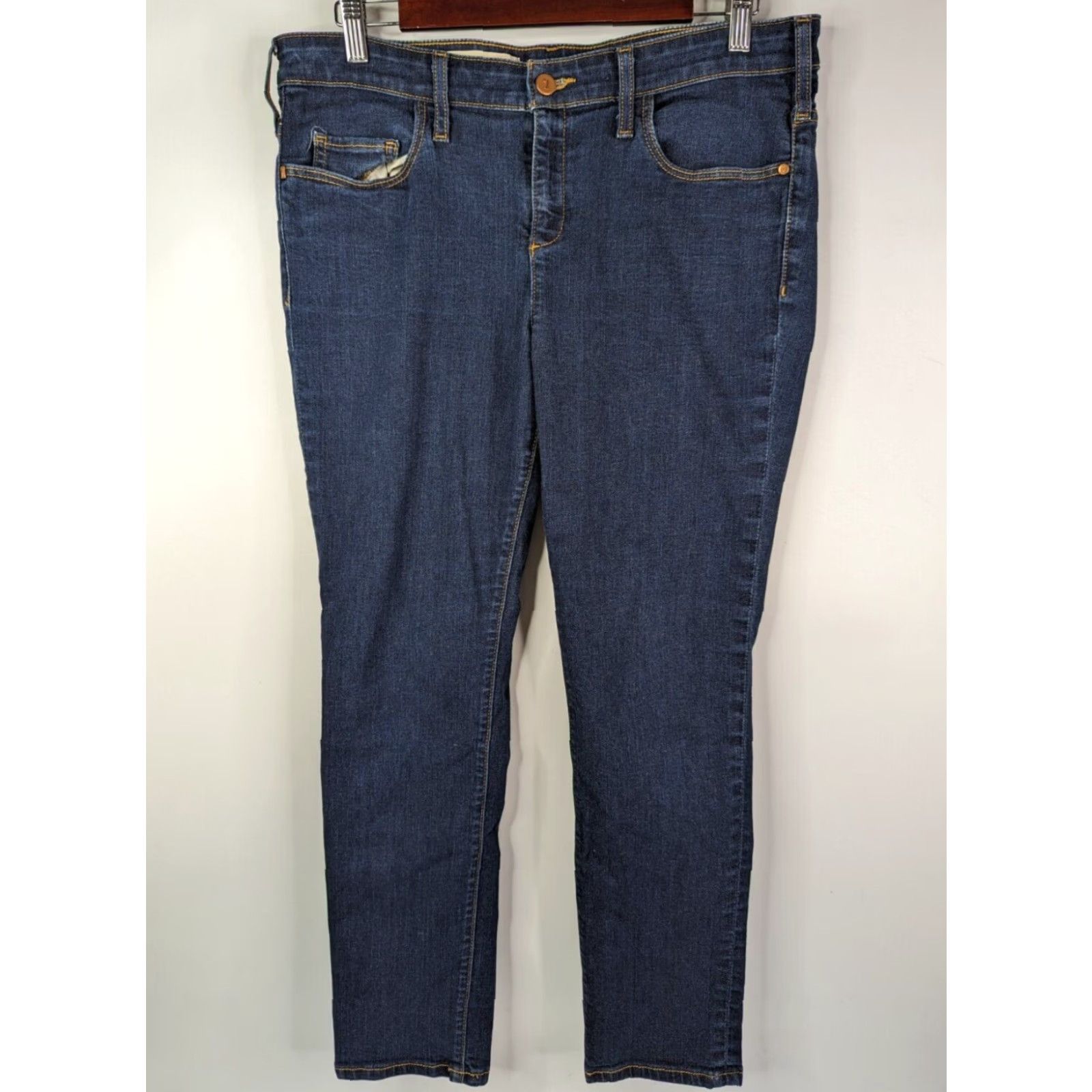Anthropologie Anthropologie Pilcro & The Letterpress Serif Fit Dark Wash Jeans Size 31 - Women's Denim Skinny Jeans Blue Solid Zip Size 24" / US 00 / IT 34 - 2 Thumbnail