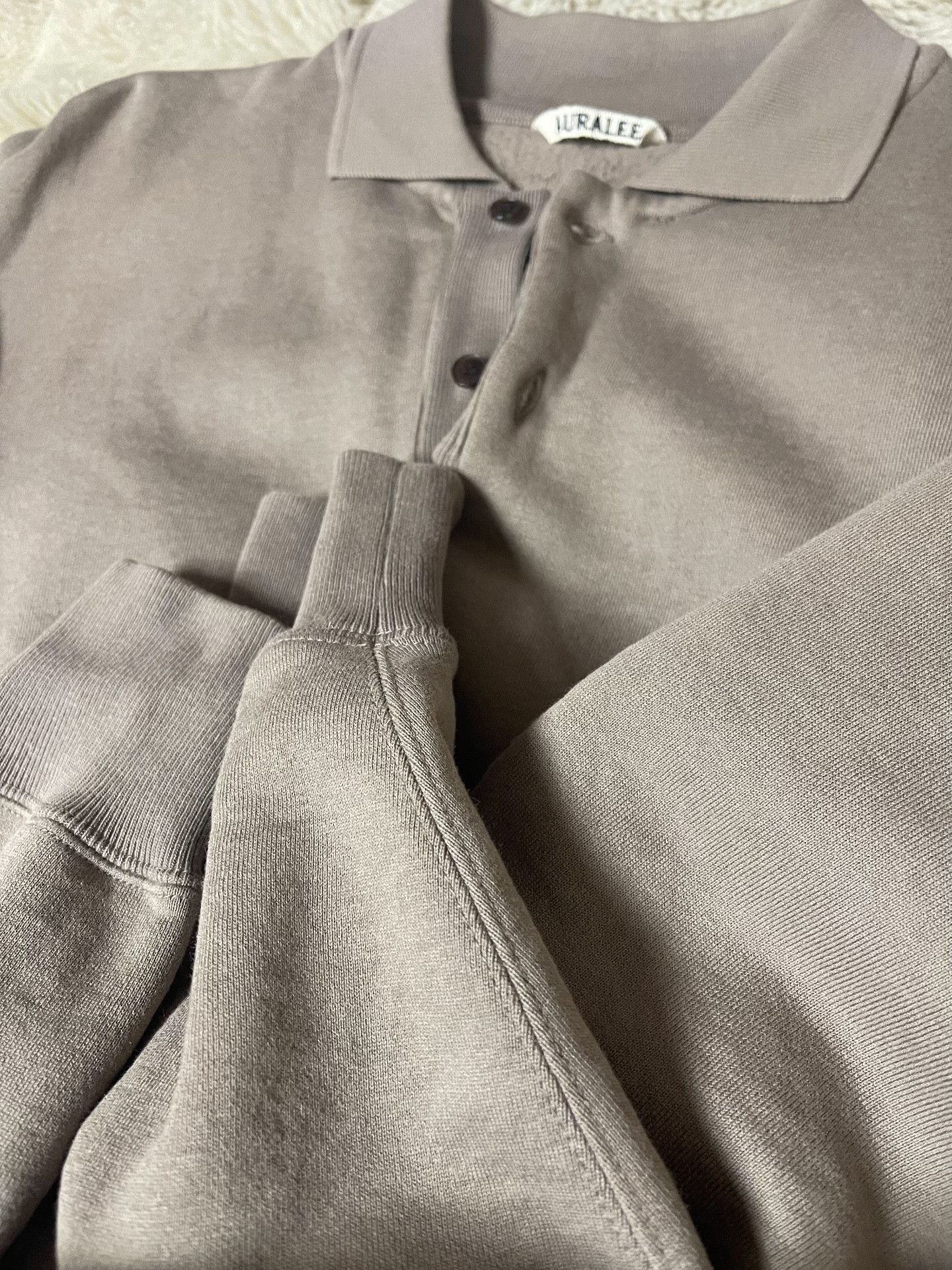 Auralee AURALEE Smooth Soft Sweat Polo Size US XXL / EU 58 / 5 - 6 Thumbnail