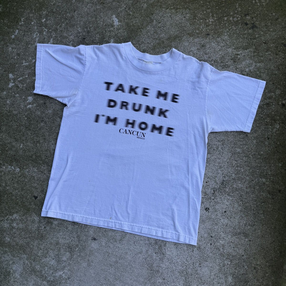 Vintage VINTAGE TAKE ME DRUNK I'M HOME TEE Size US L / EU 52-54 / 3 - 2 Thumbnail